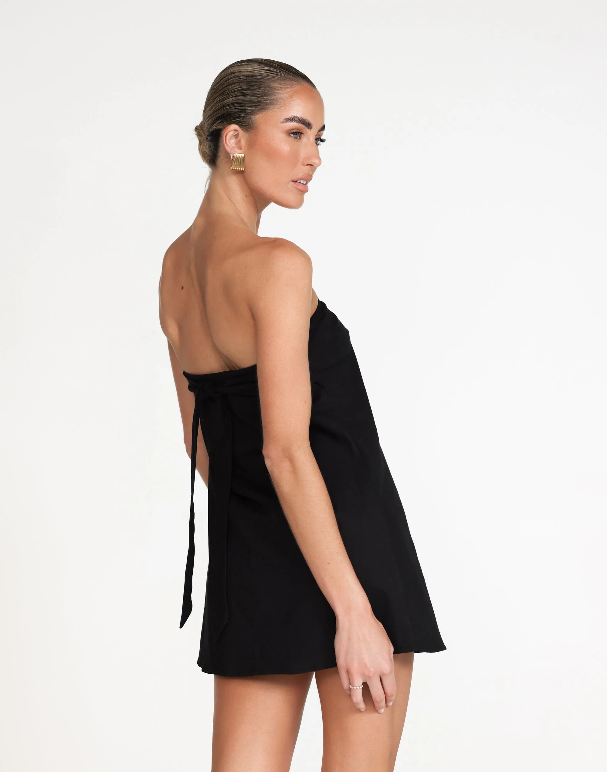 Hati Mini Dress (Black) - Image 3