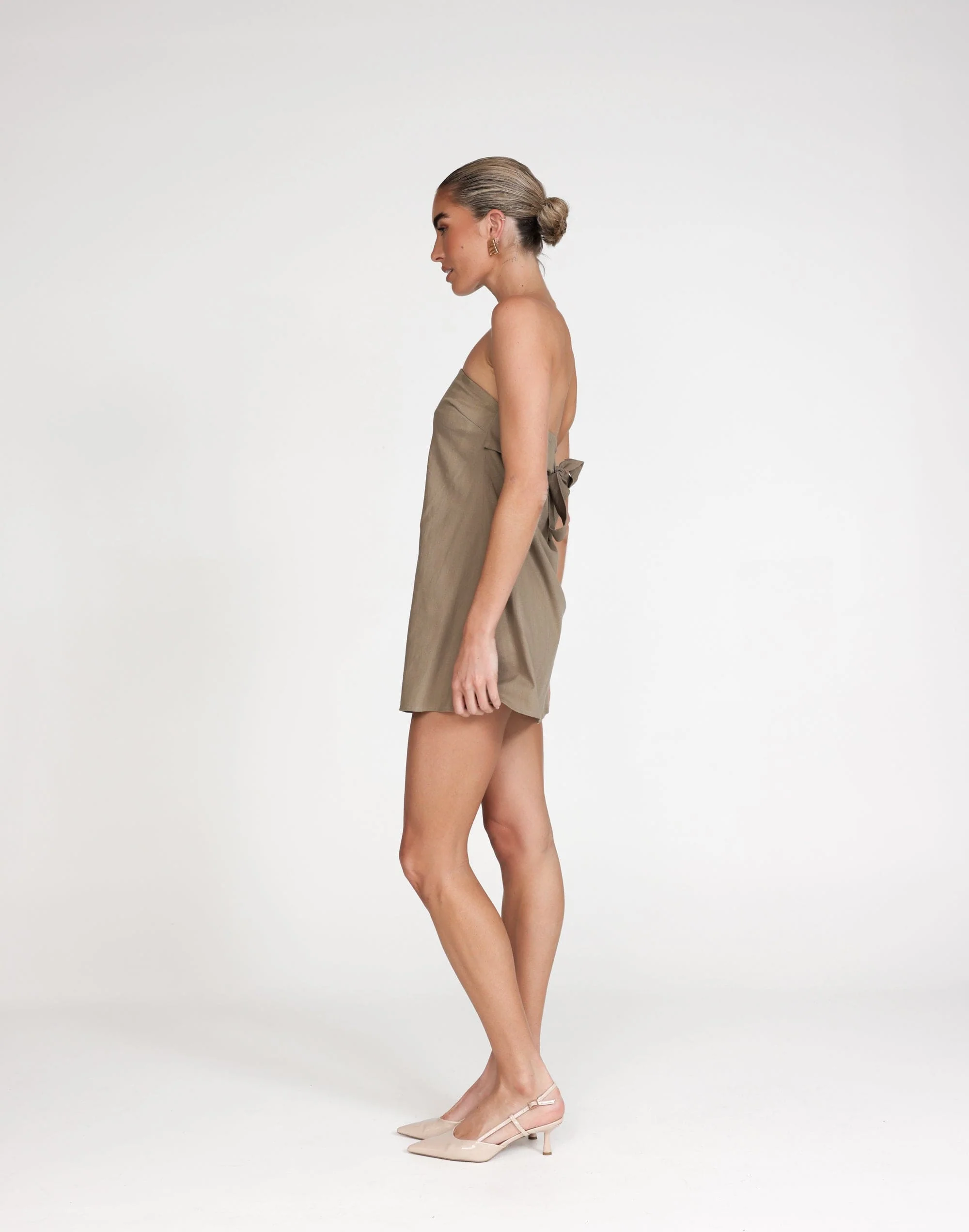 Hati Mini Dress (Mushroom) - Image 4