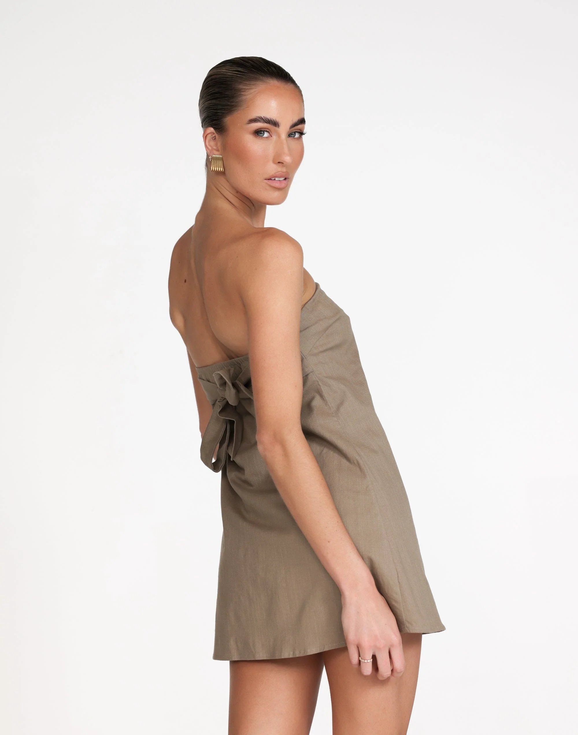 Hati Mini Dress (Mushroom) - Image 6