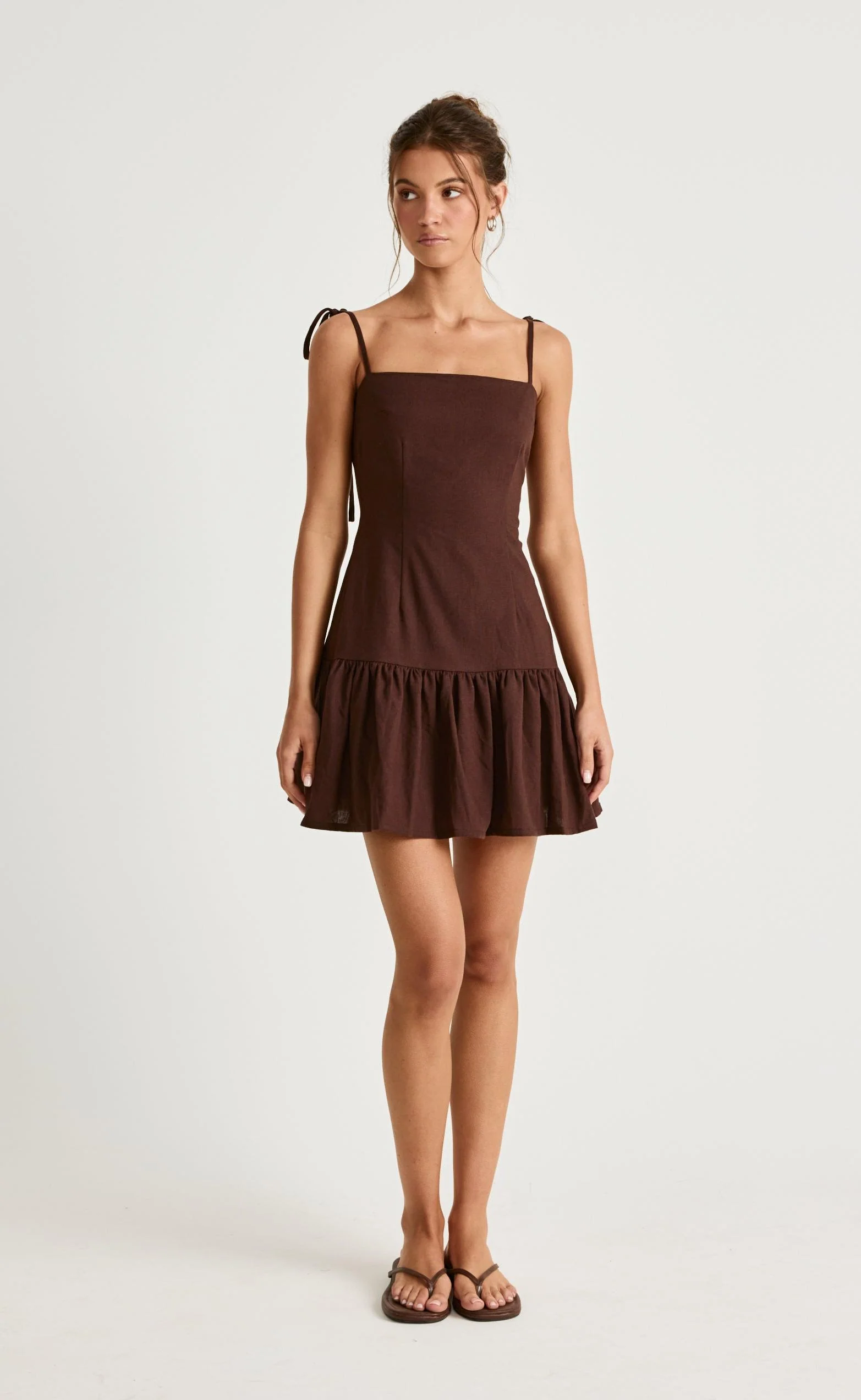 Hazel Mini Dress (Chocolate) - Image 5
