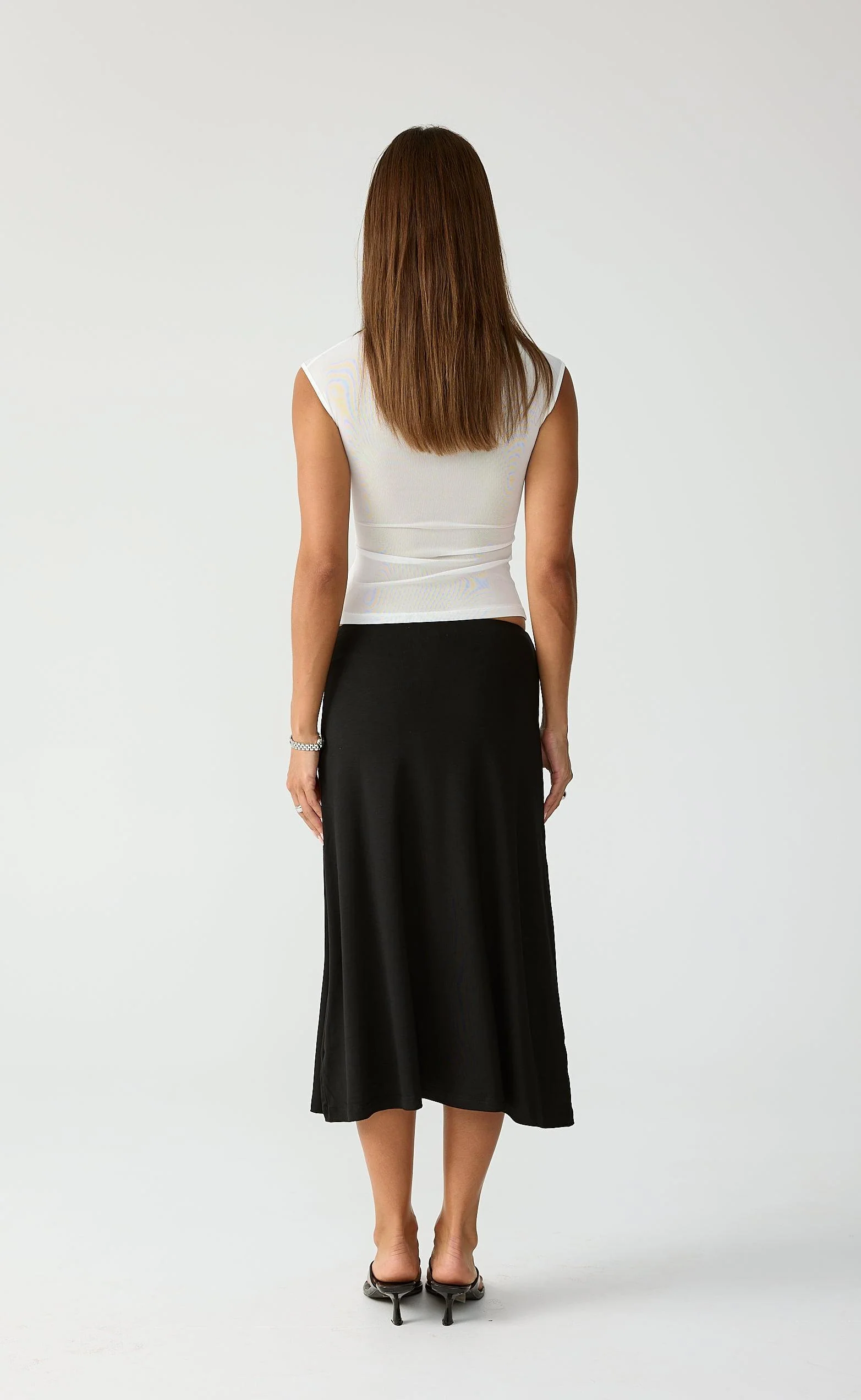 Hideaway Midi Skirt (Black) - Image 2