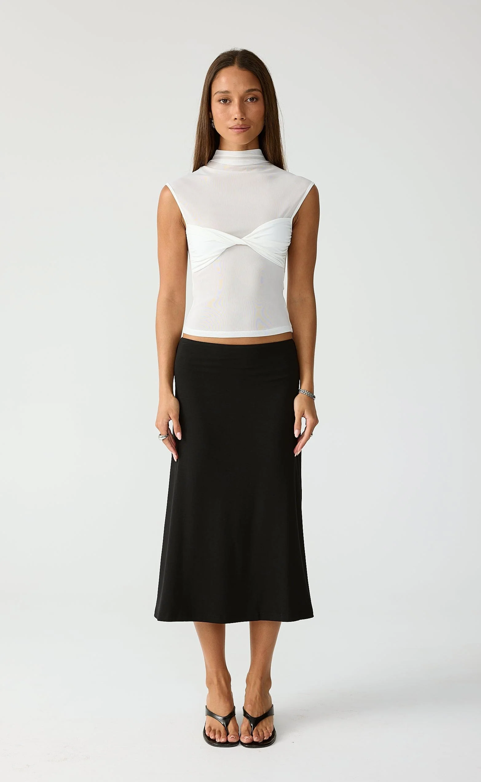 Hideaway Midi Skirt (Black) - Image 5