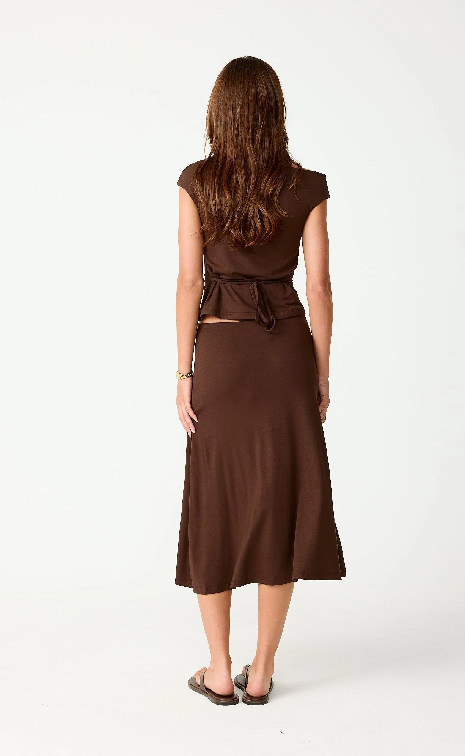 Hideaway Midi Skirt (Chocolate) - Image 2