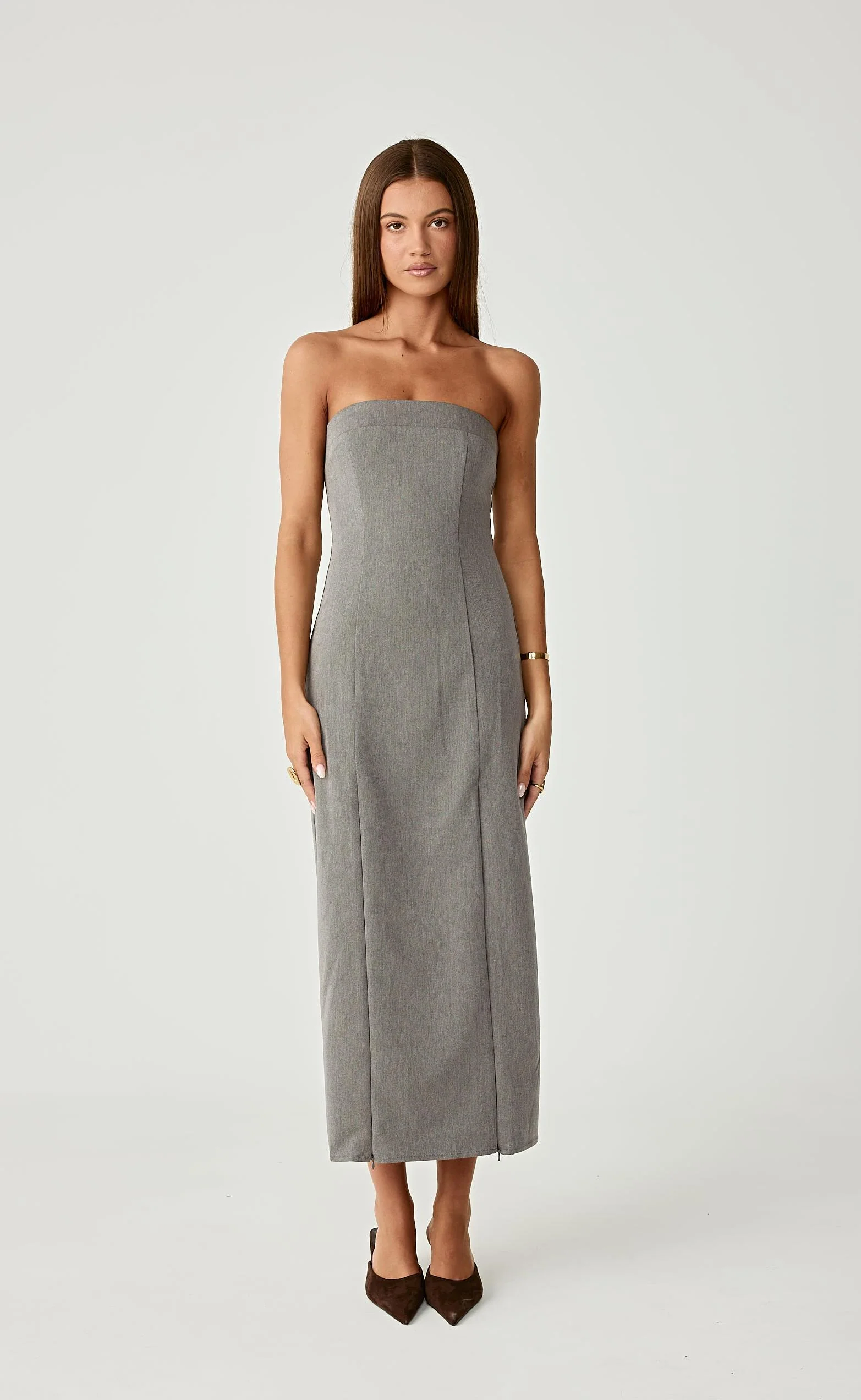 Hudson Midi Dress (Grey) - Image 2
