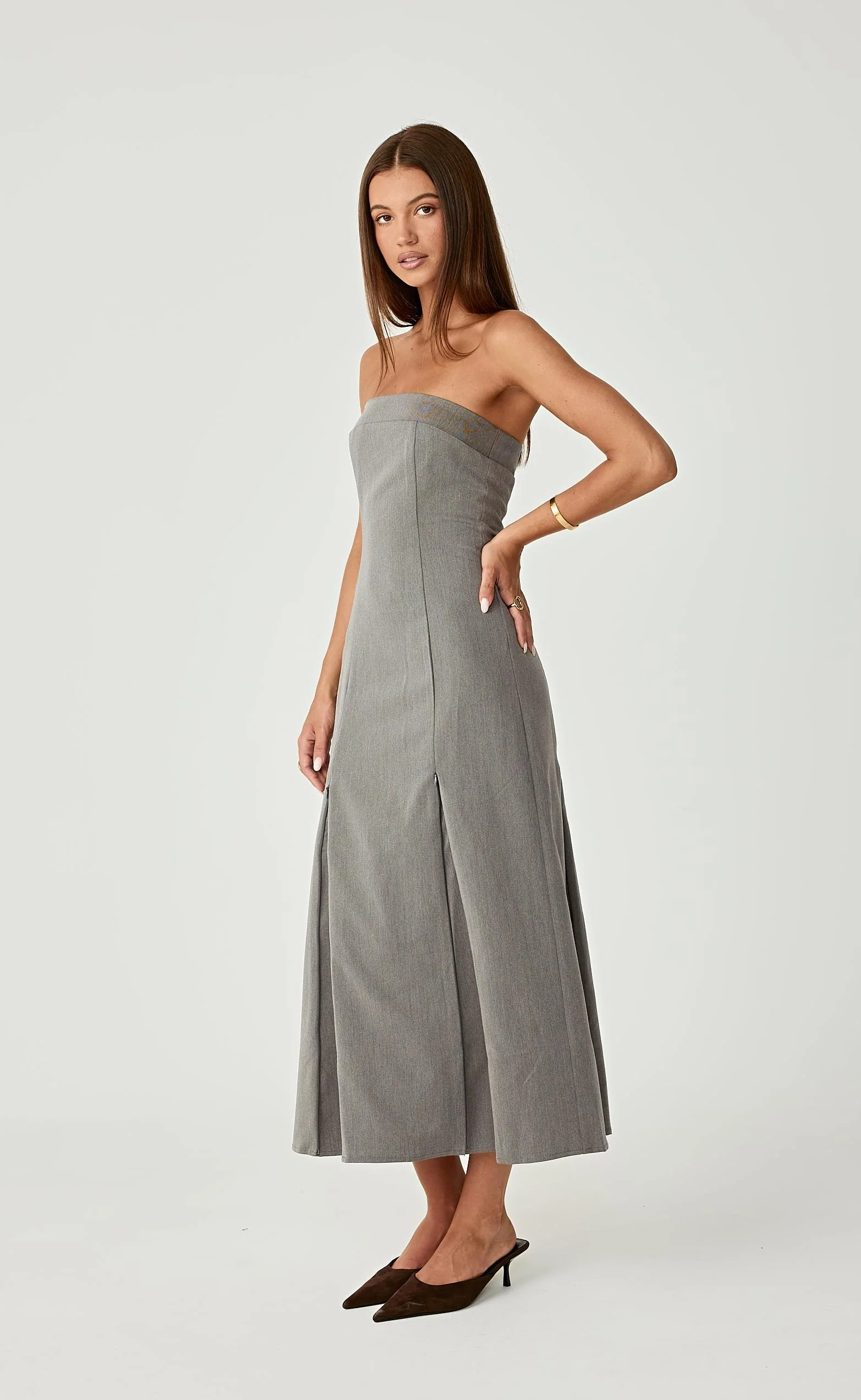 Hudson Midi Dress (Grey) - Image 4