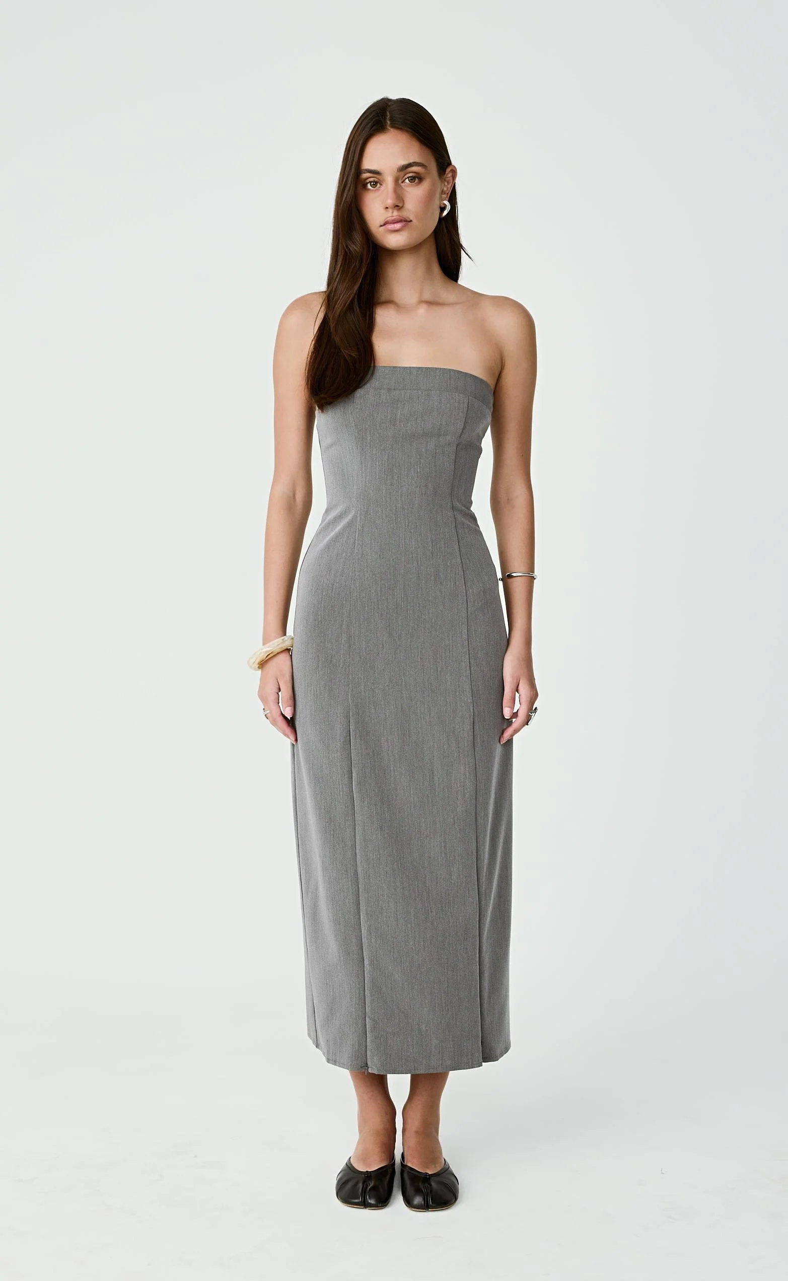 Hudson Midi Dress (Grey) - Image 5