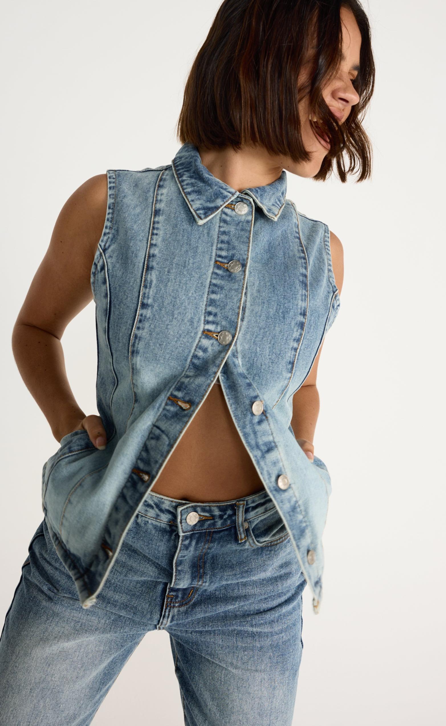 James Denim Vest (Mid Faded) - Image 8