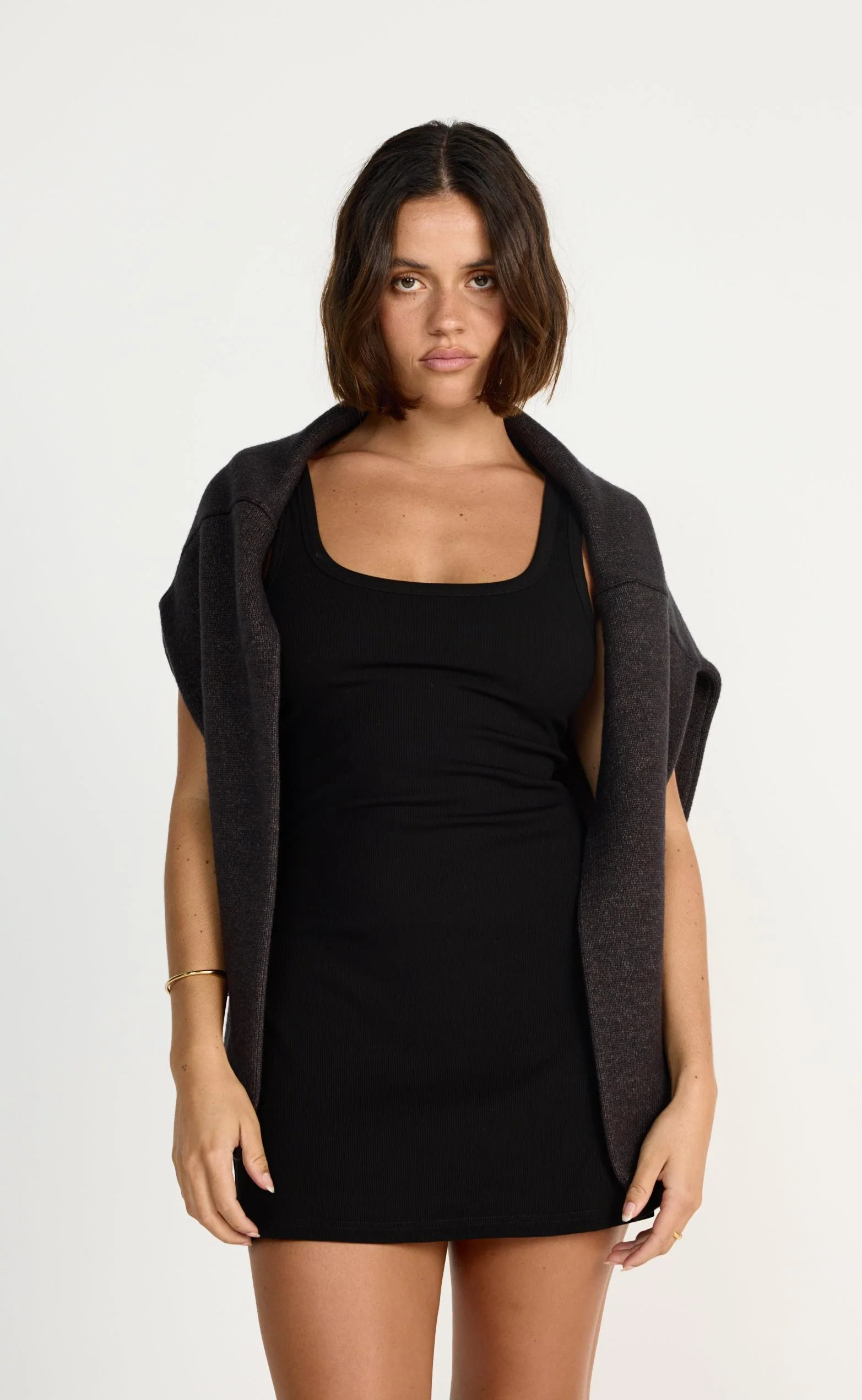 Jayden Mini Dress (Black) - Image 3