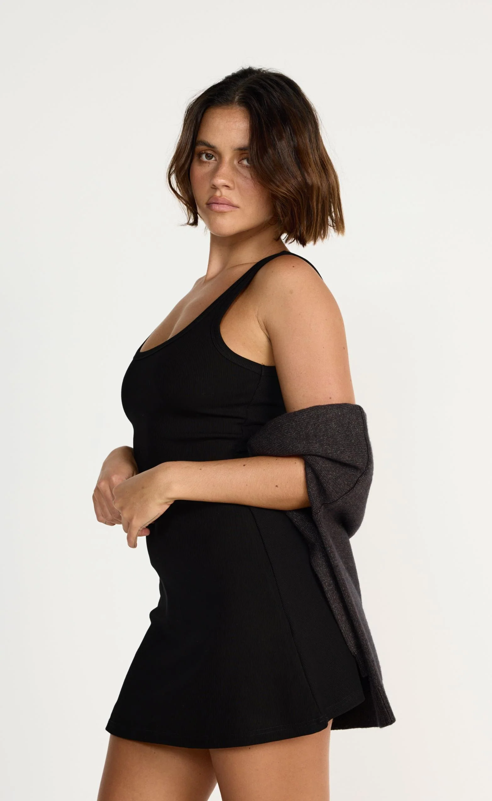 Jayden Mini Dress (Black) - Image 6