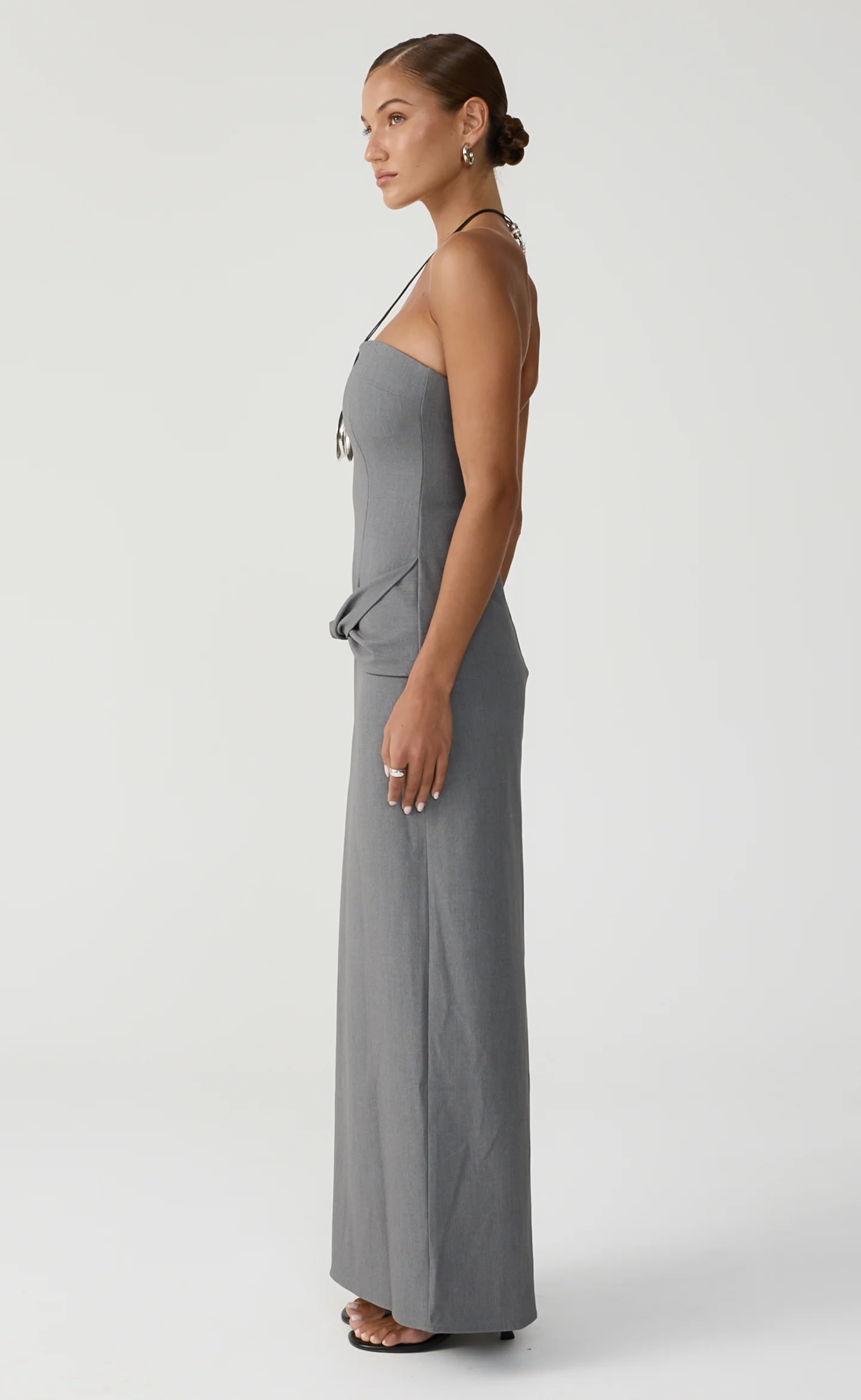 Jaylen Maxi Dress (Slate Texture) - Image 6