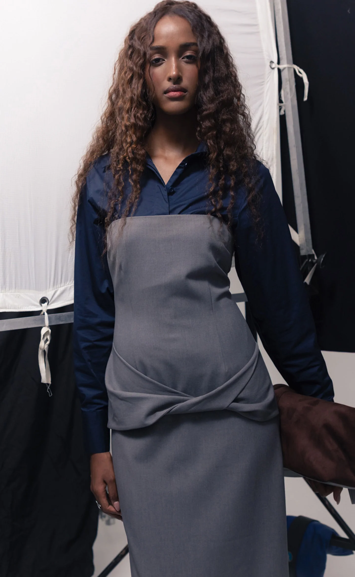 Jaylen Maxi Dress (Slate Texture) - Image 7