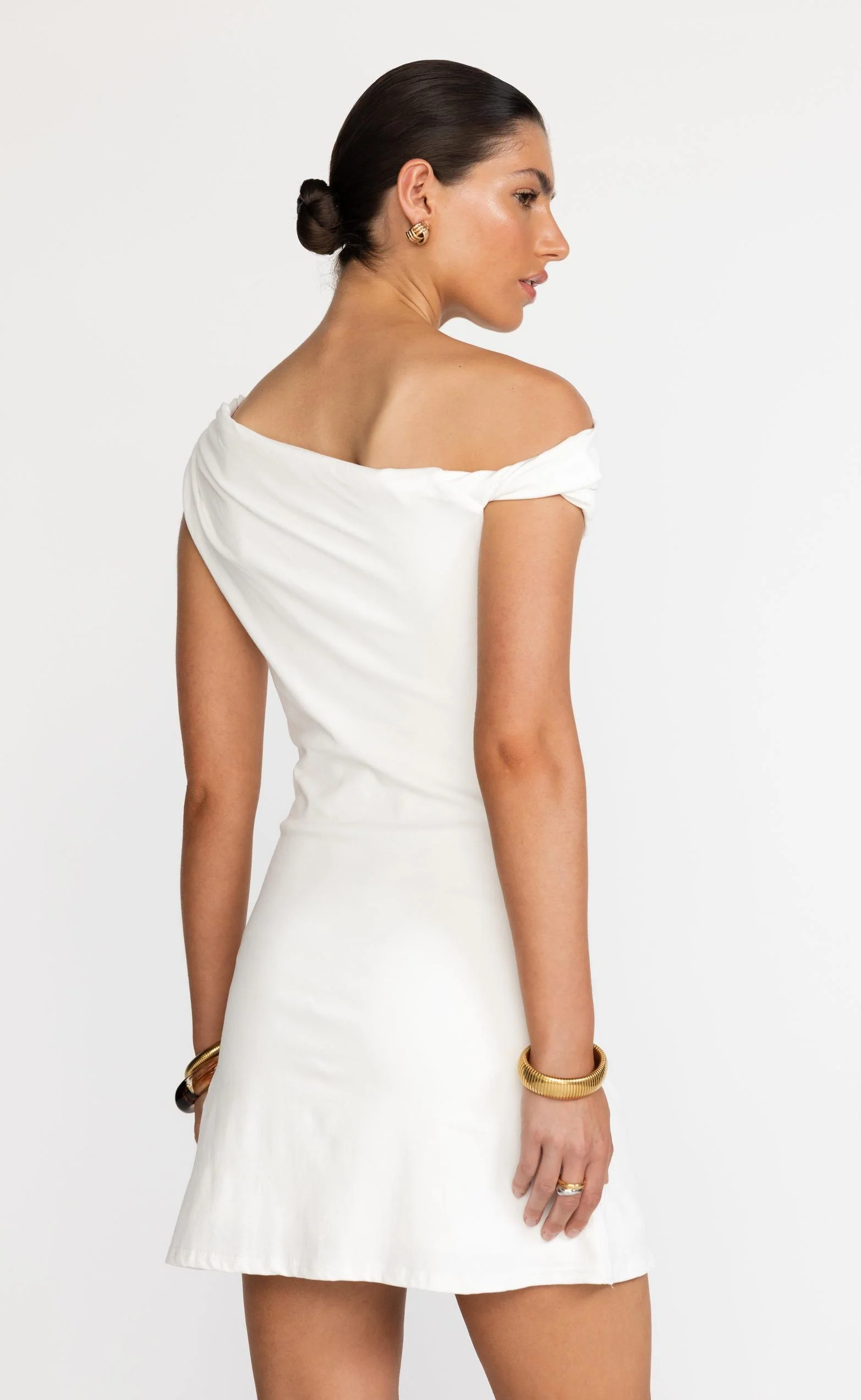 Jessi Mini Dress (White) - Image 4