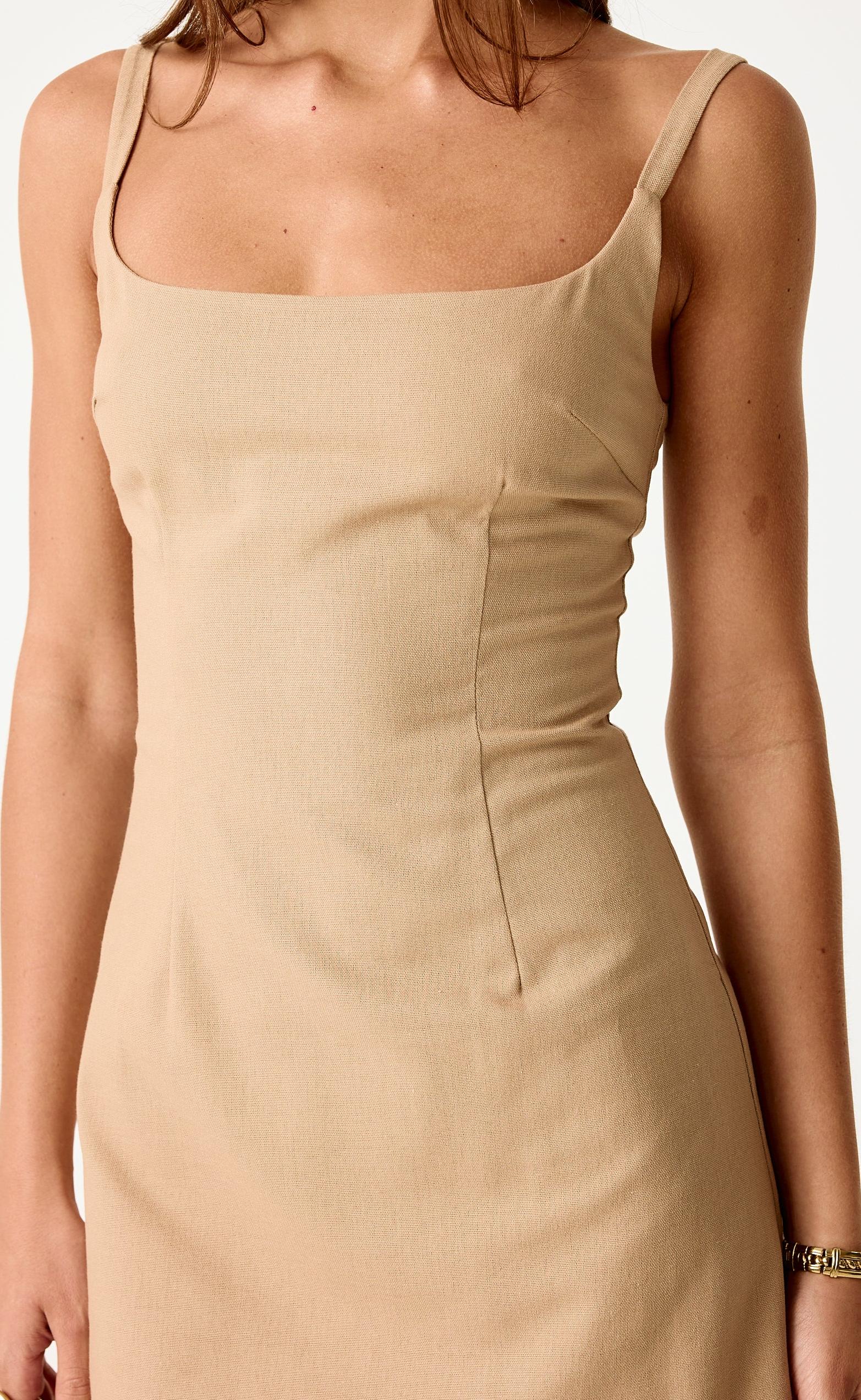 Jessie Mini Dress (Stone) - Image 7