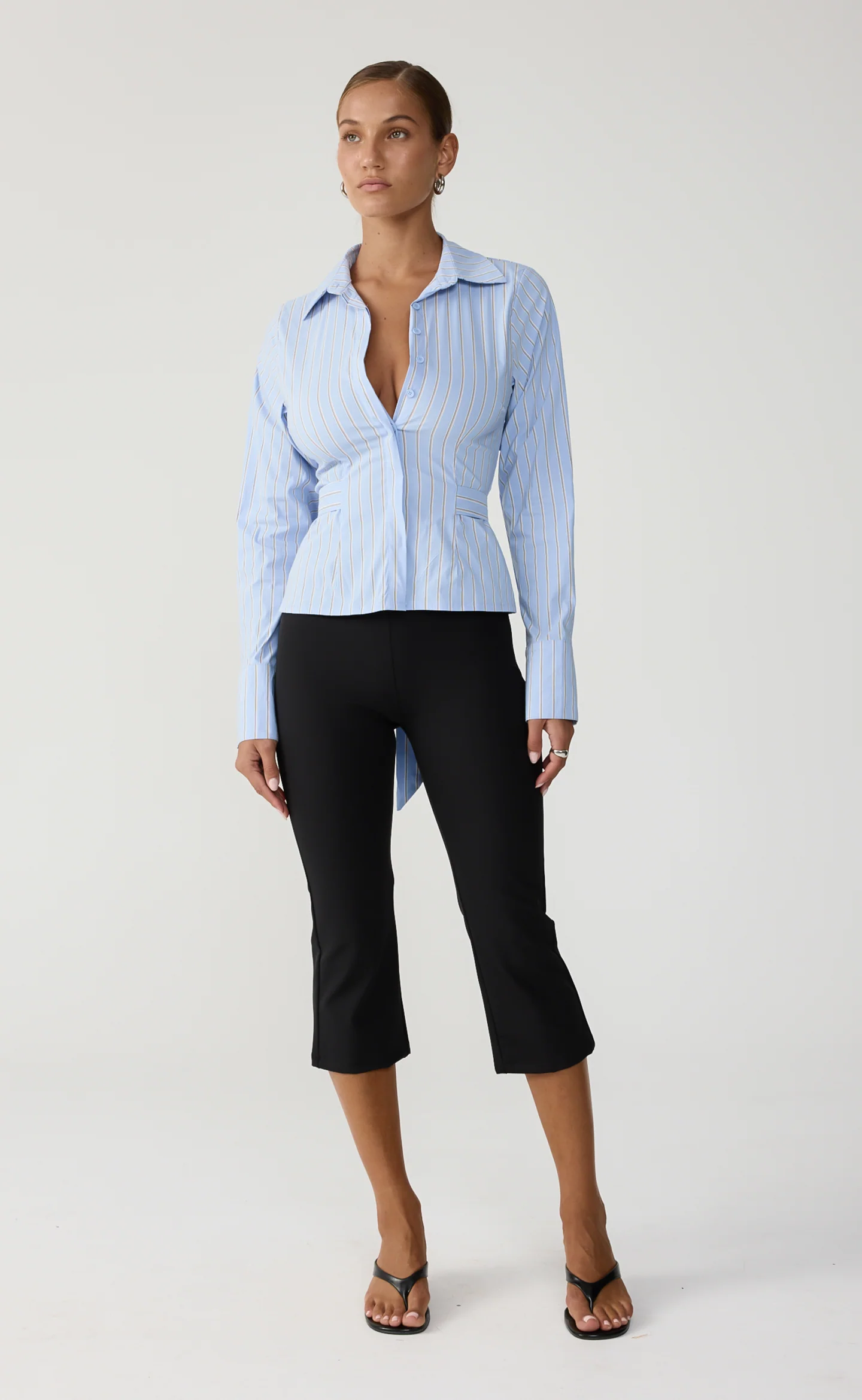 Jettson Shirt (Blue/Choc Stripe) - Image 2