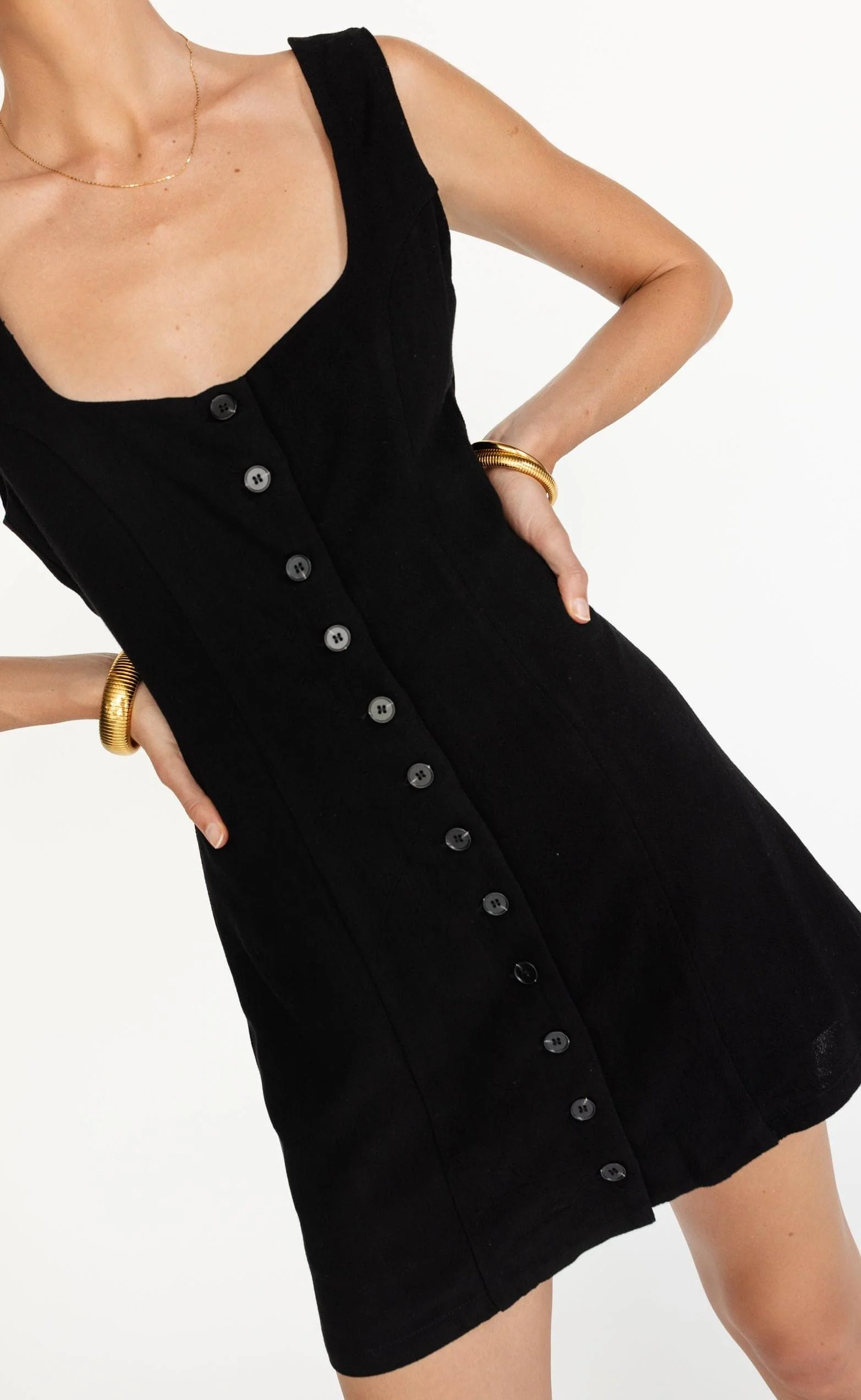 Joni Mini Dress (Black) - Image 6