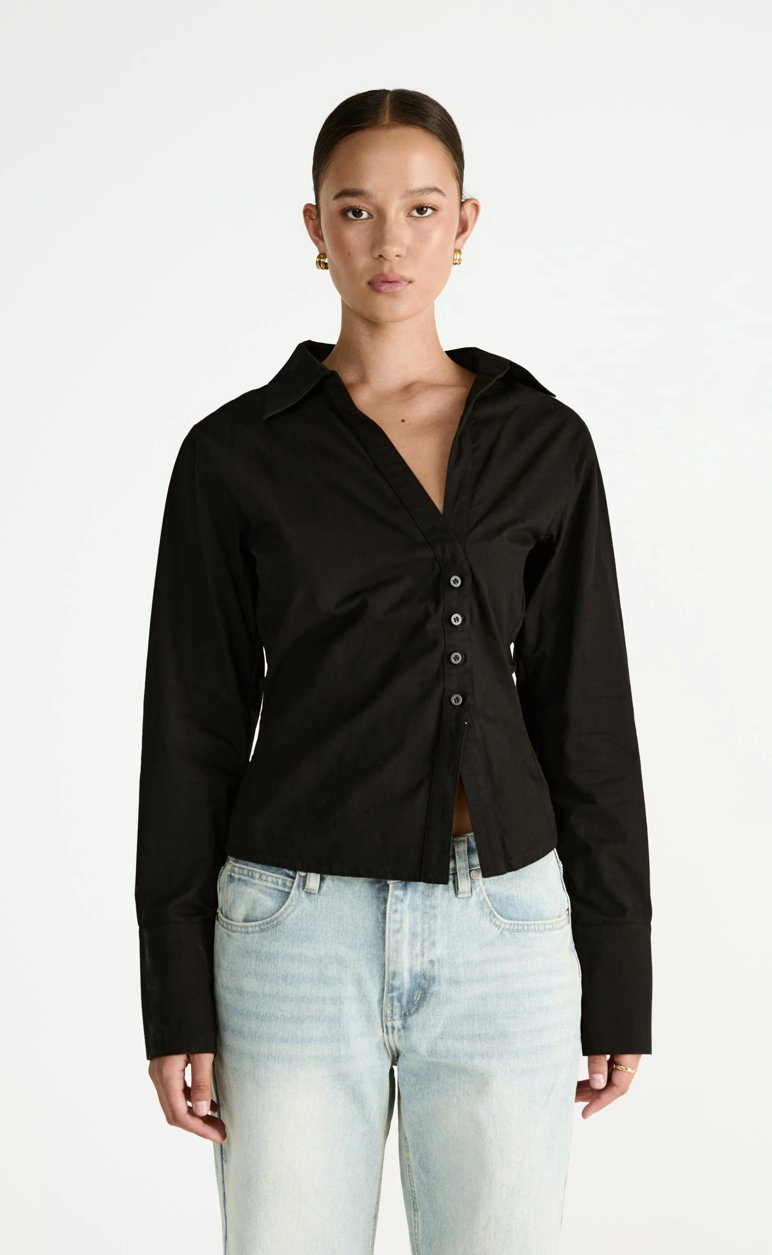 Judah Long Sleeve Top (Black) - Image 2