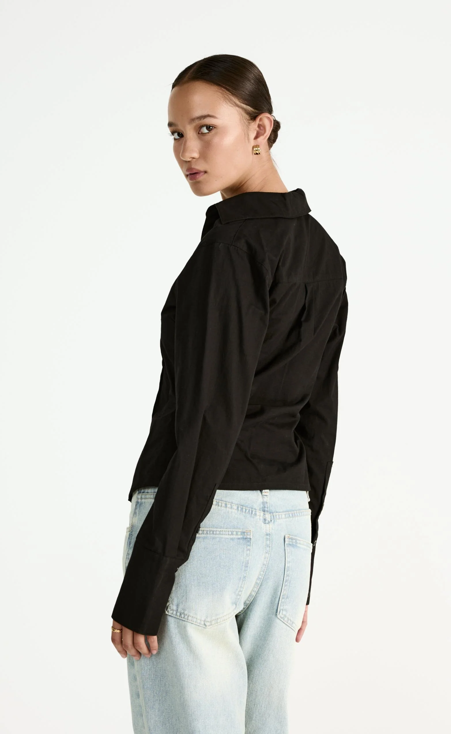 Judah Long Sleeve Top (Black) - Image 3