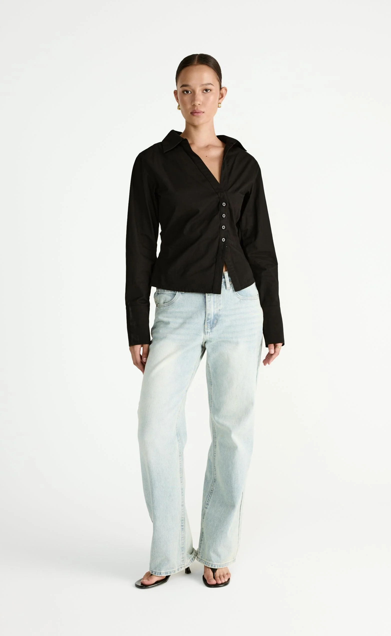Judah Long Sleeve Top (Black) - Image 4