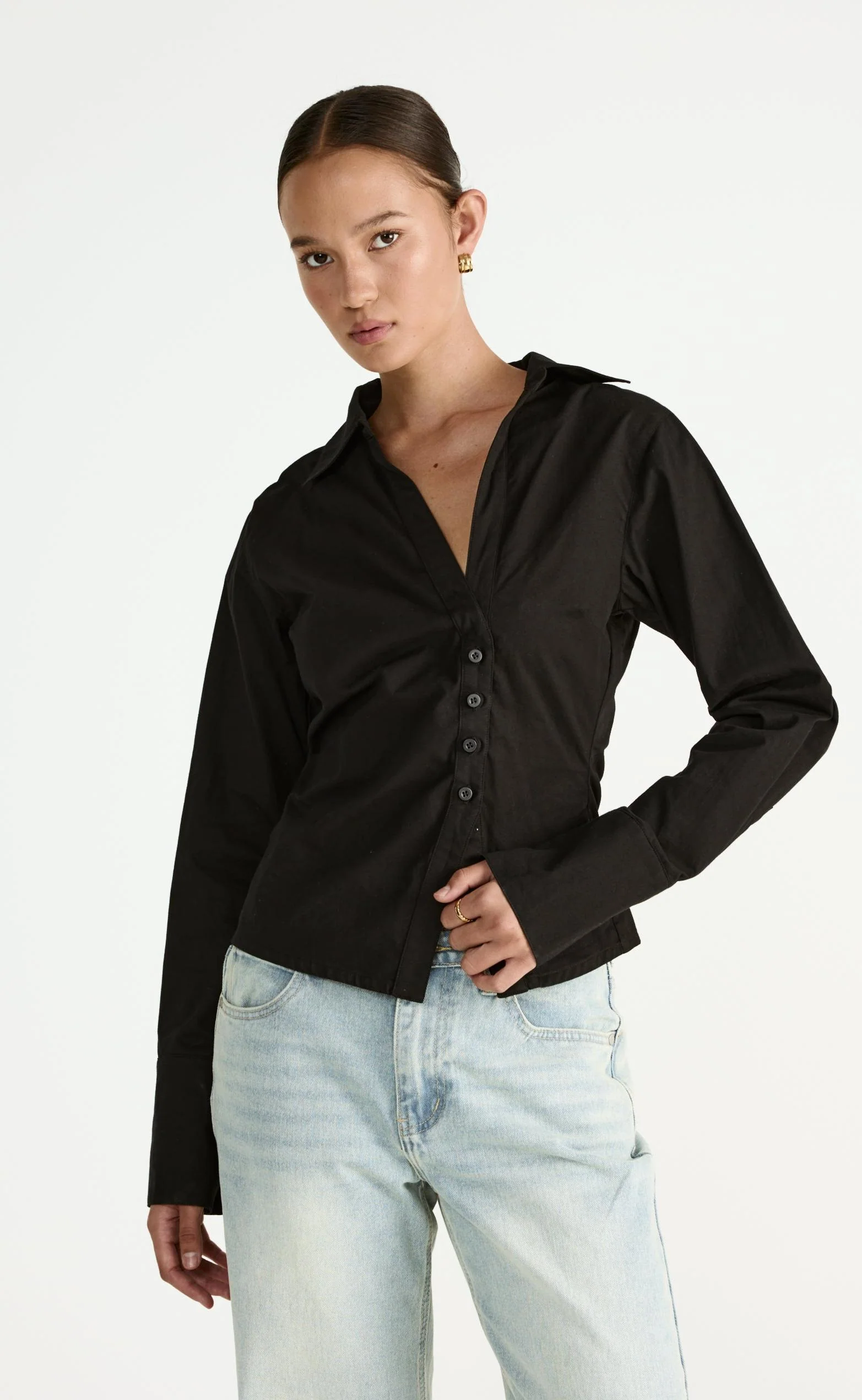 Judah Long Sleeve Top (Black) - Image 6