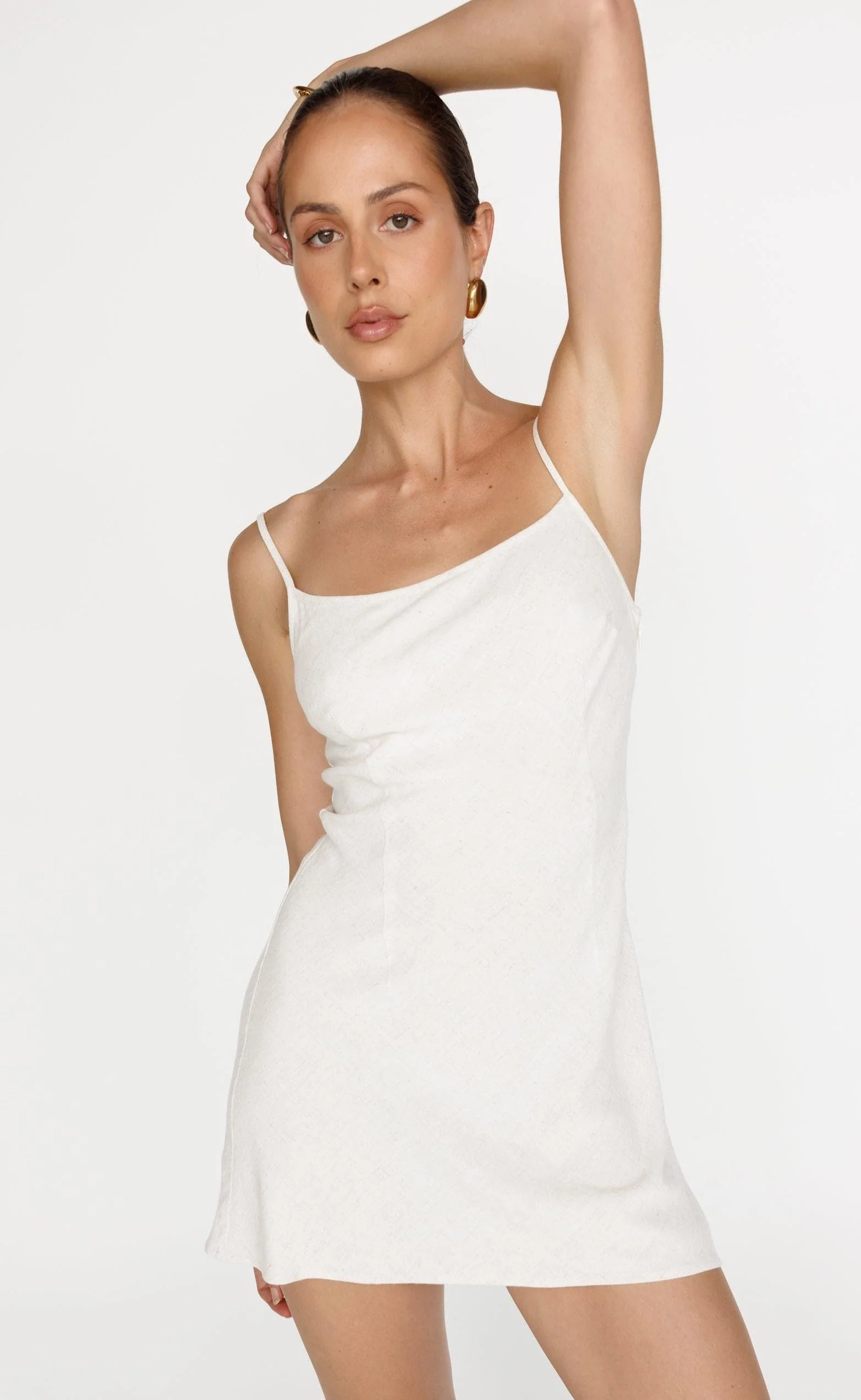 June Mini Dress (Oat) - Image 8