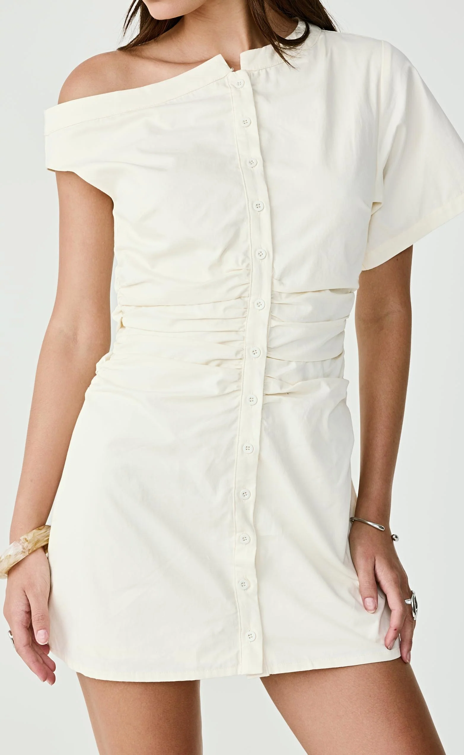 Justin Mini Dress (Cream) - Image 10