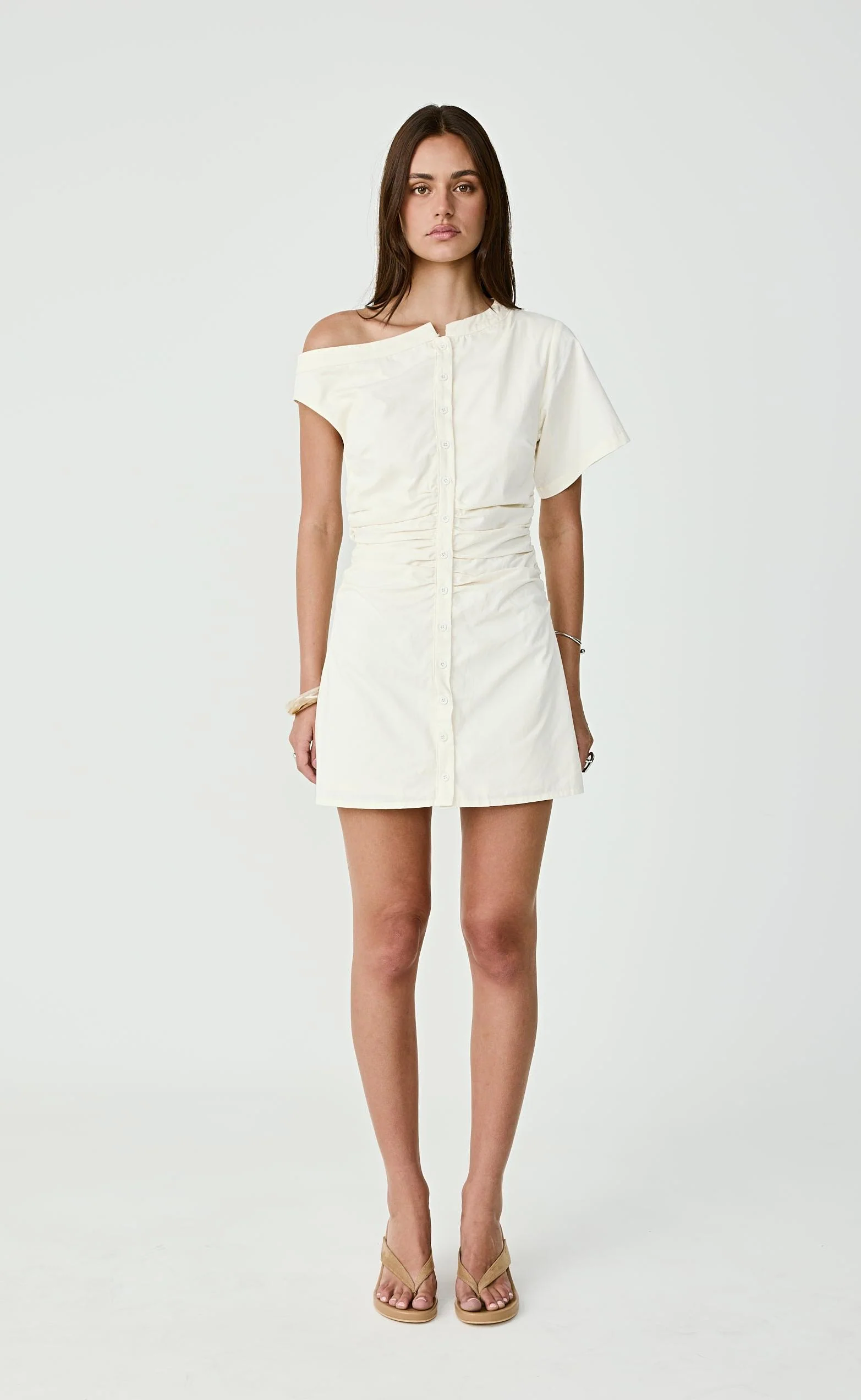 Justin Mini Dress (Cream) - Image 2