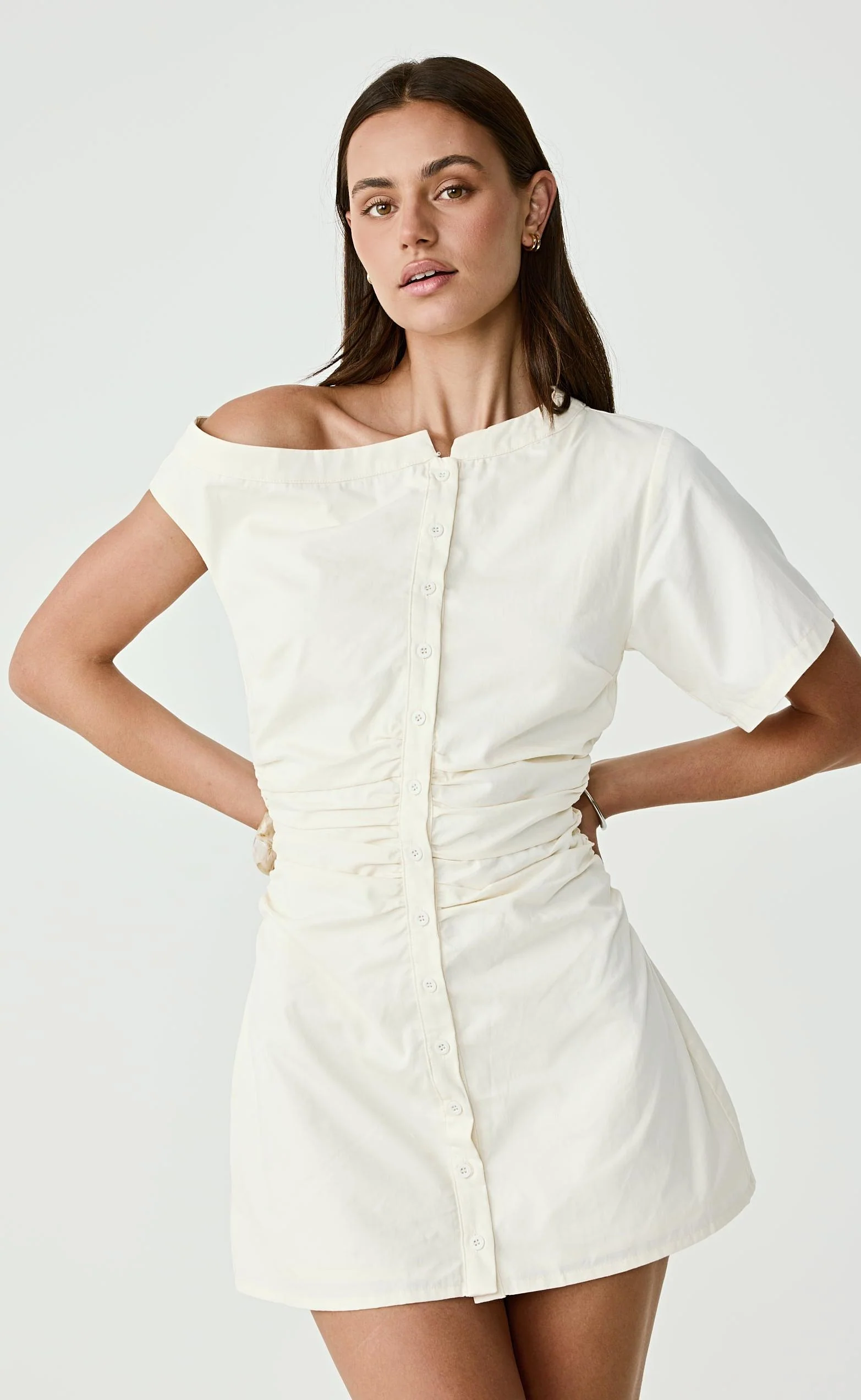 Justin Mini Dress (Cream) - Image 7