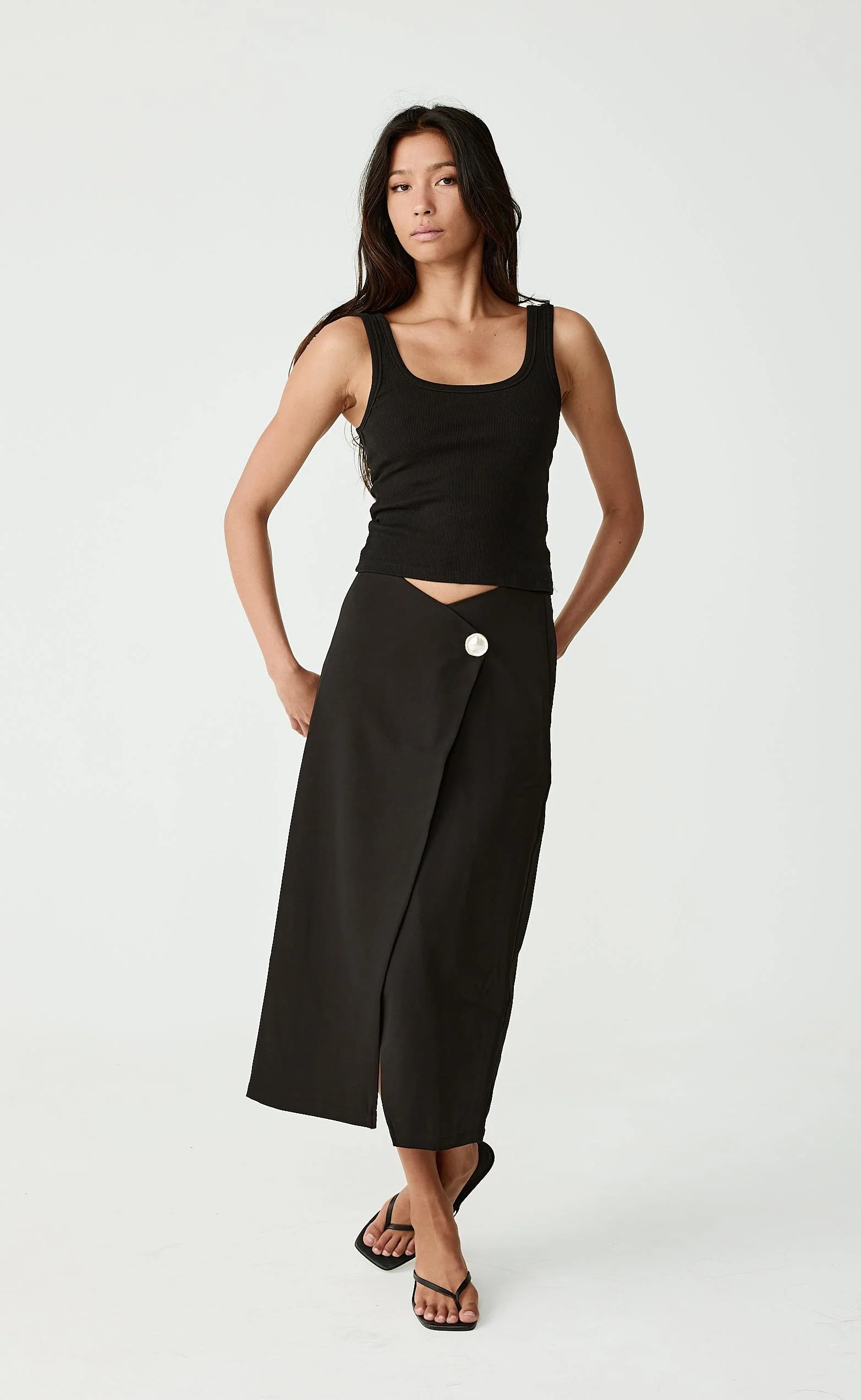 Kailou Midi Skirt (Black) - Image 8