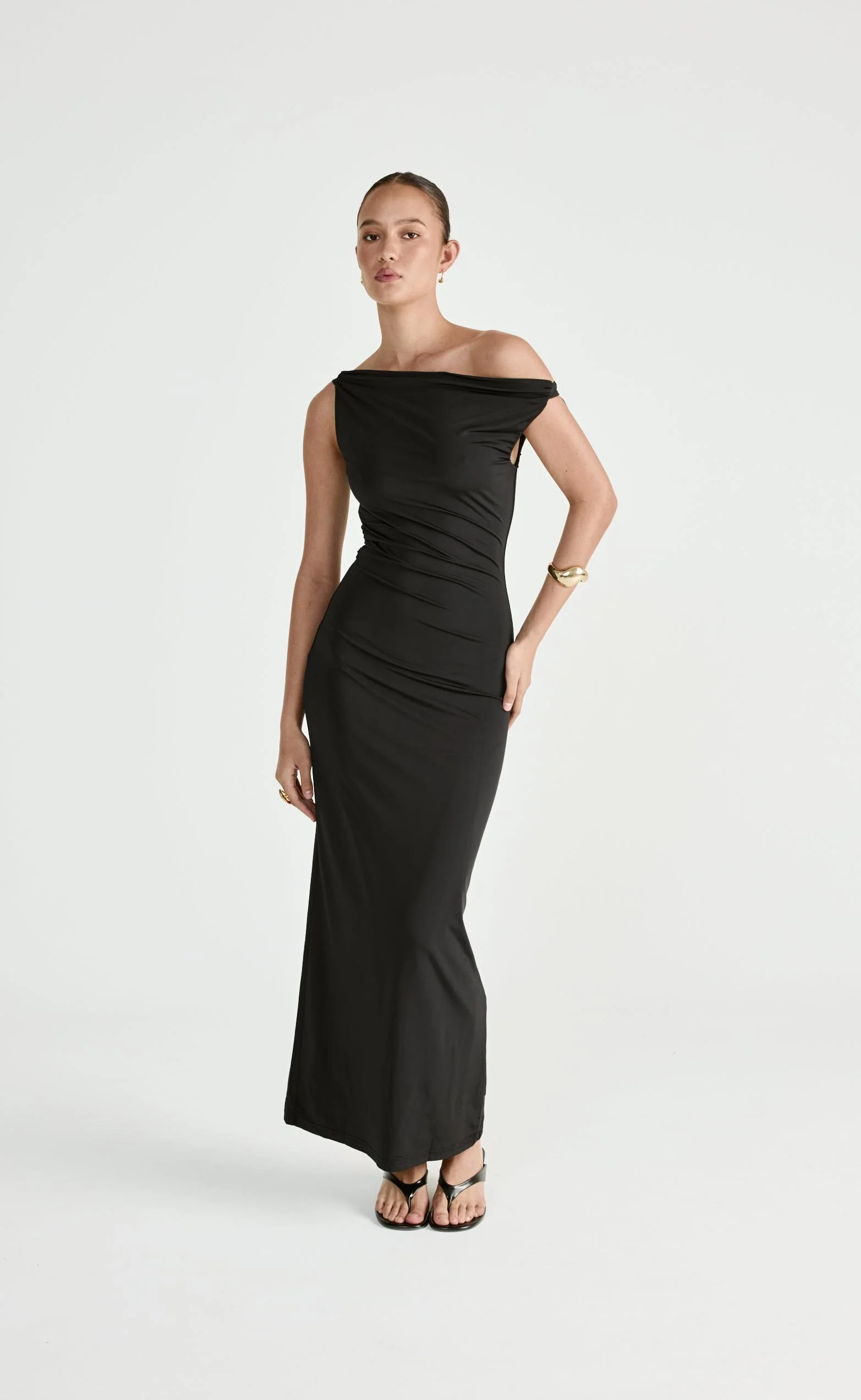 Keegan Maxi Dress (Black) - Image 5