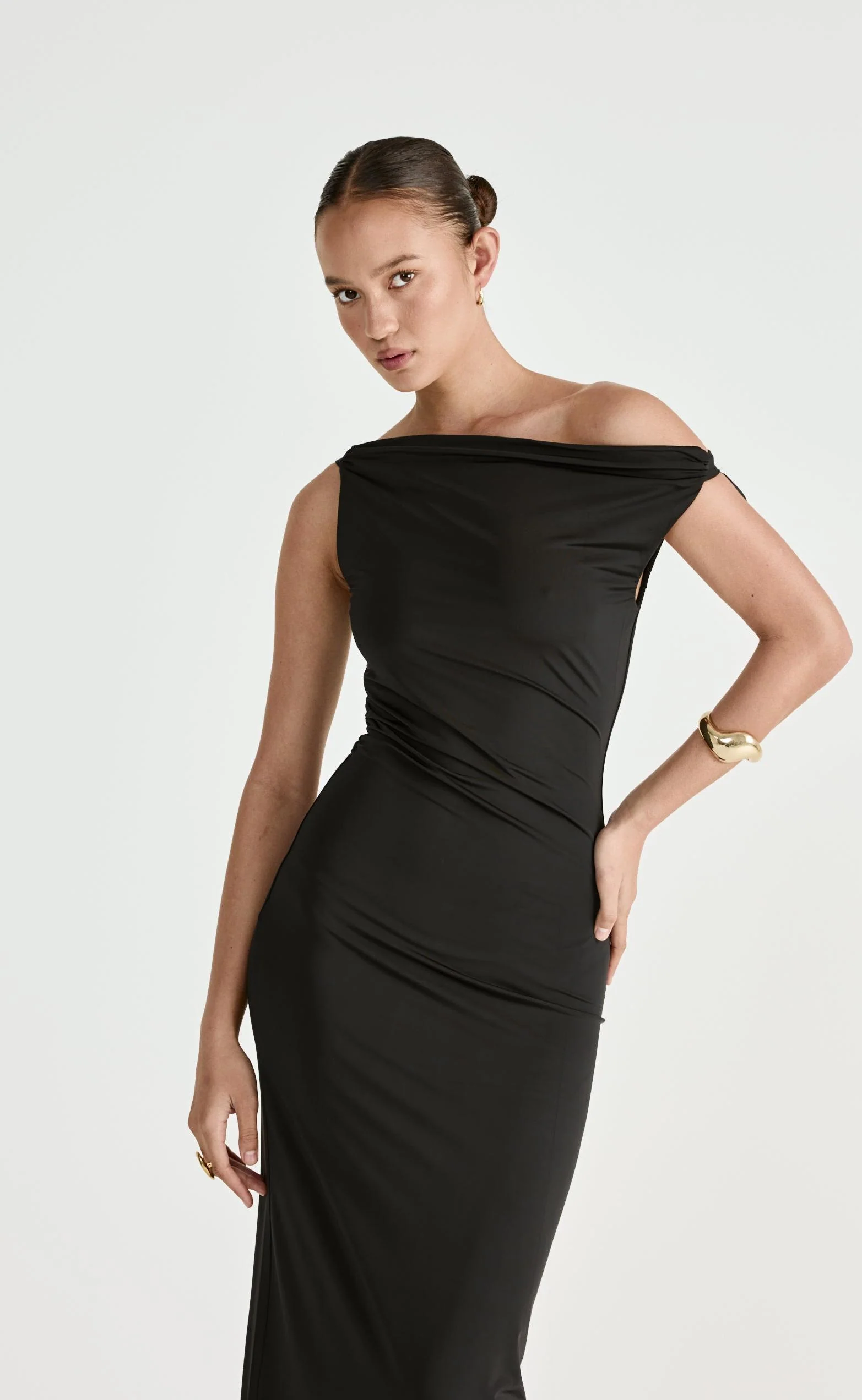 Keegan Maxi Dress (Black) - Image 6