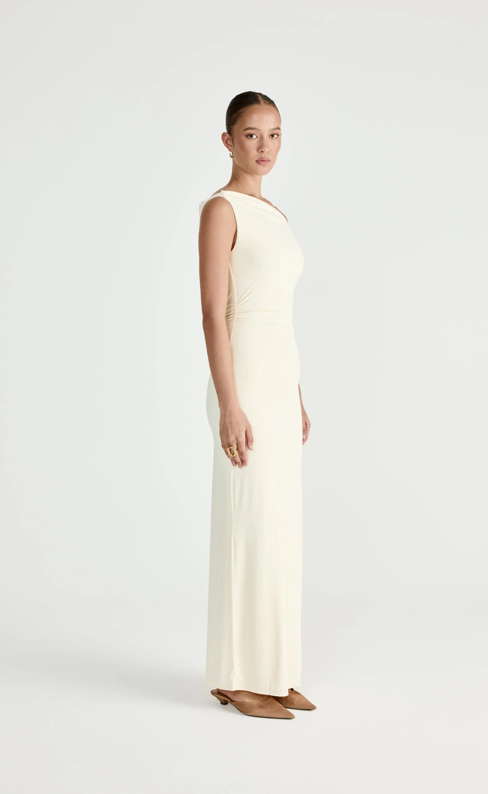 Keegan Maxi Dress (Cream) - Image 5