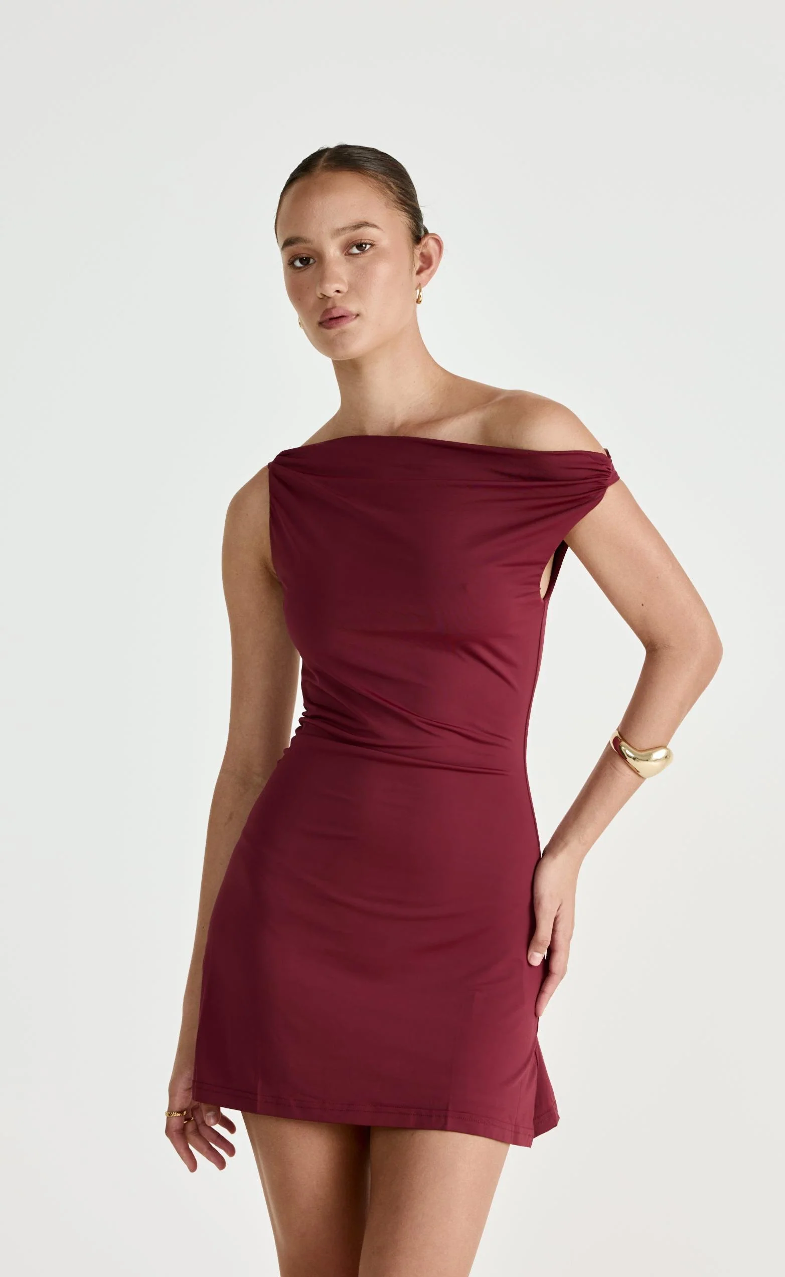 Keegan Mini Dress (Plum) - Image 3