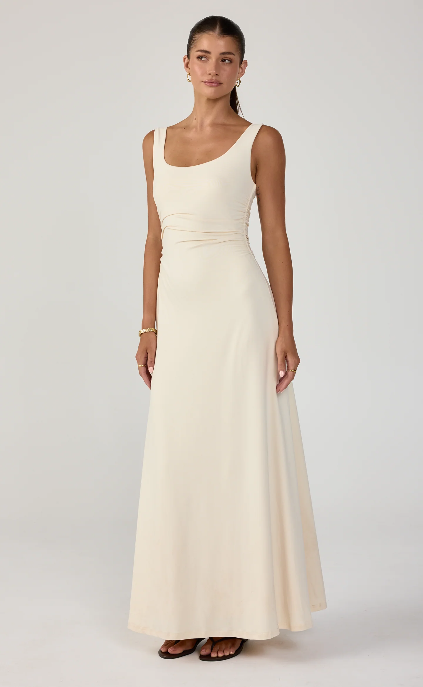 Koa Maxi Dress (Oat) - Image 7