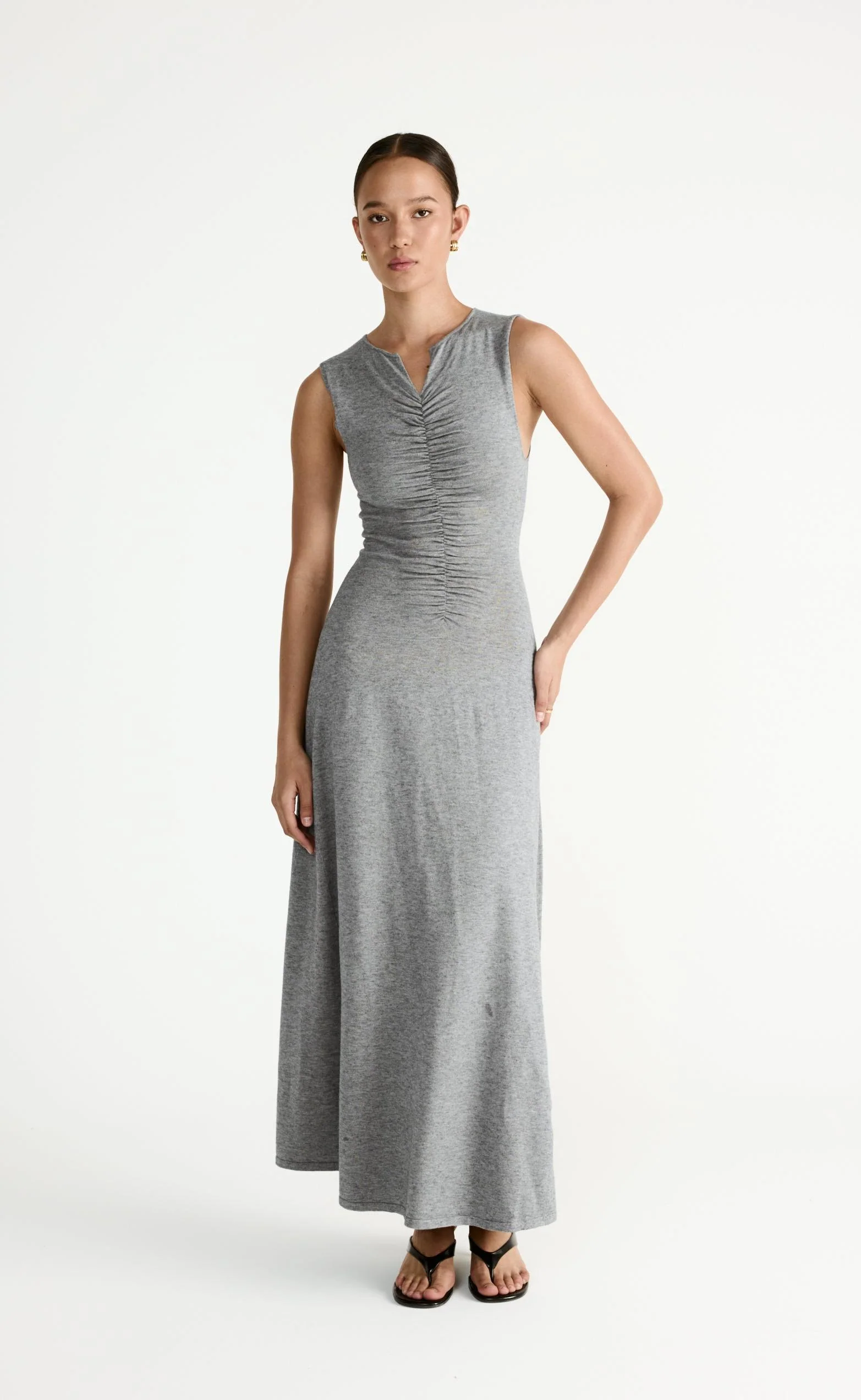Laney Maxi Dress (Grey Marle) - Image 6