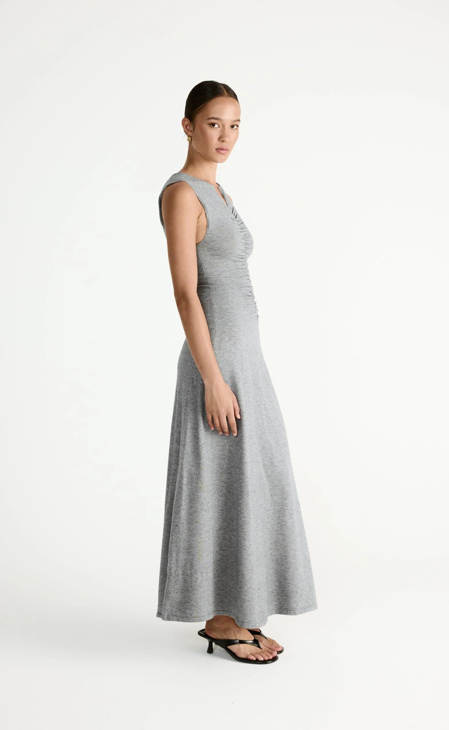 Laney Maxi Dress (Grey Marle) - Image 7