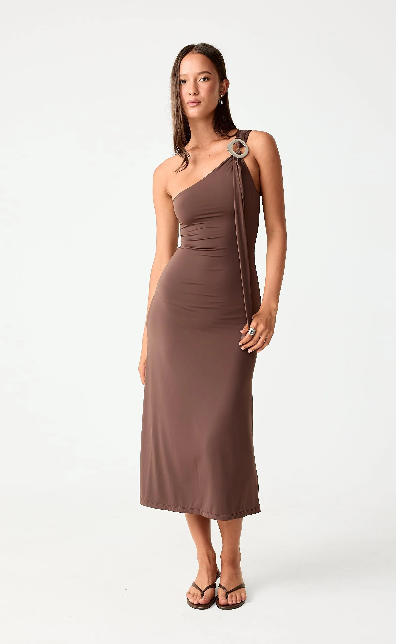 Late Night Midi Dress (Chocolate) - Image 3