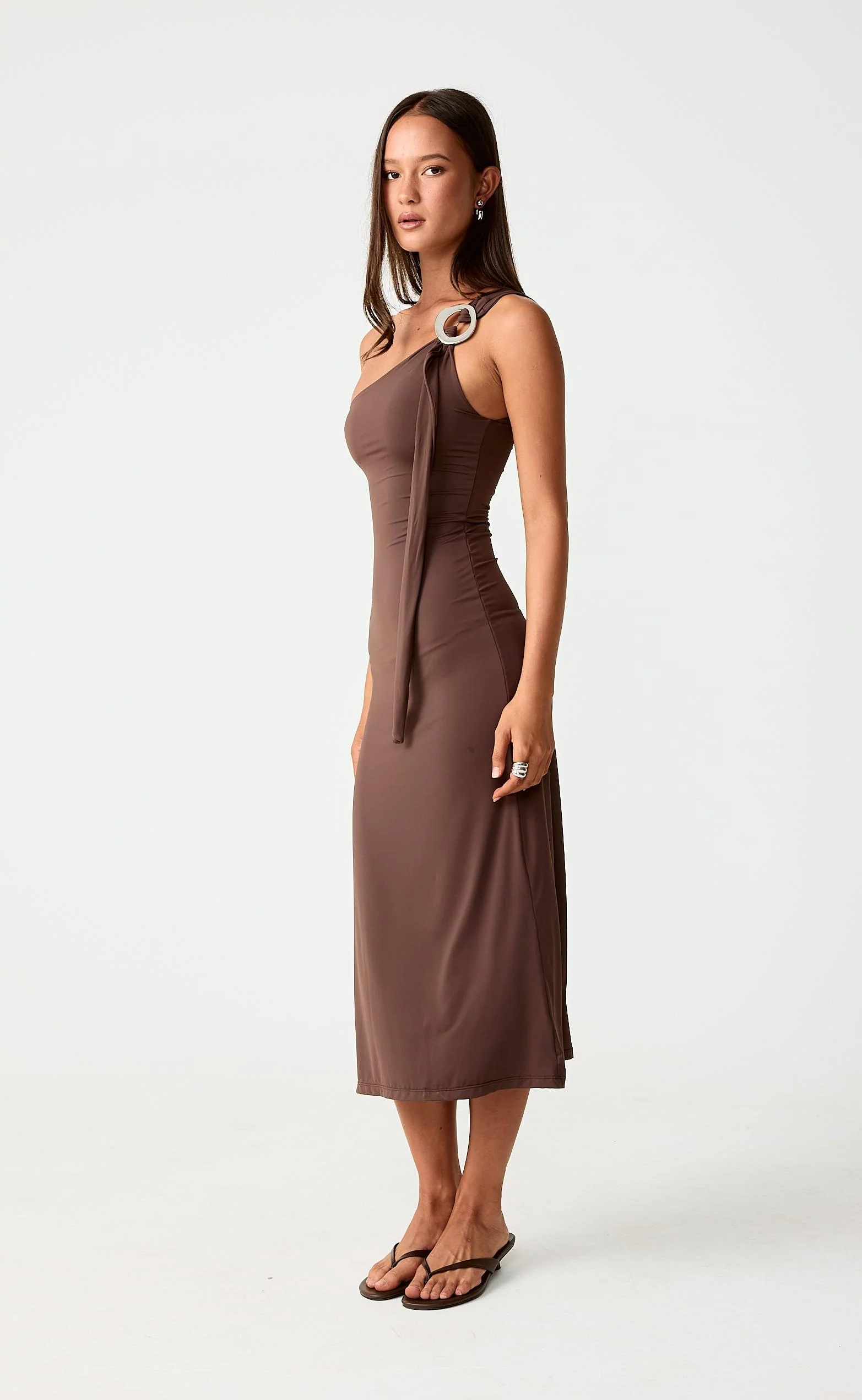 Late Night Midi Dress (Chocolate) - Image 4