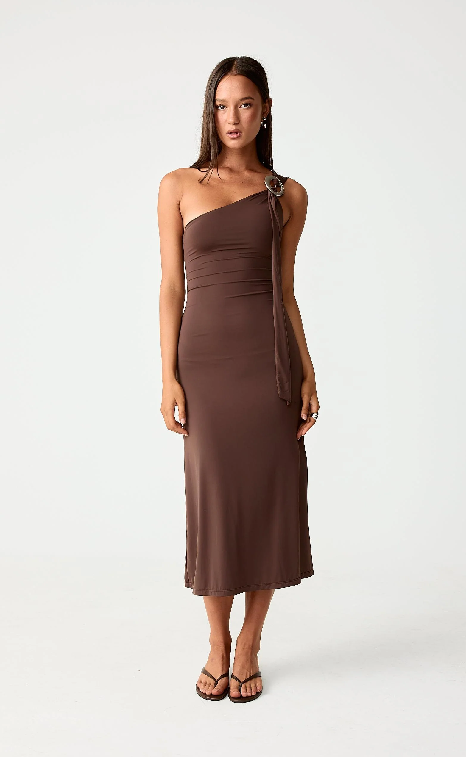Late Night Midi Dress (Chocolate) - Image 5