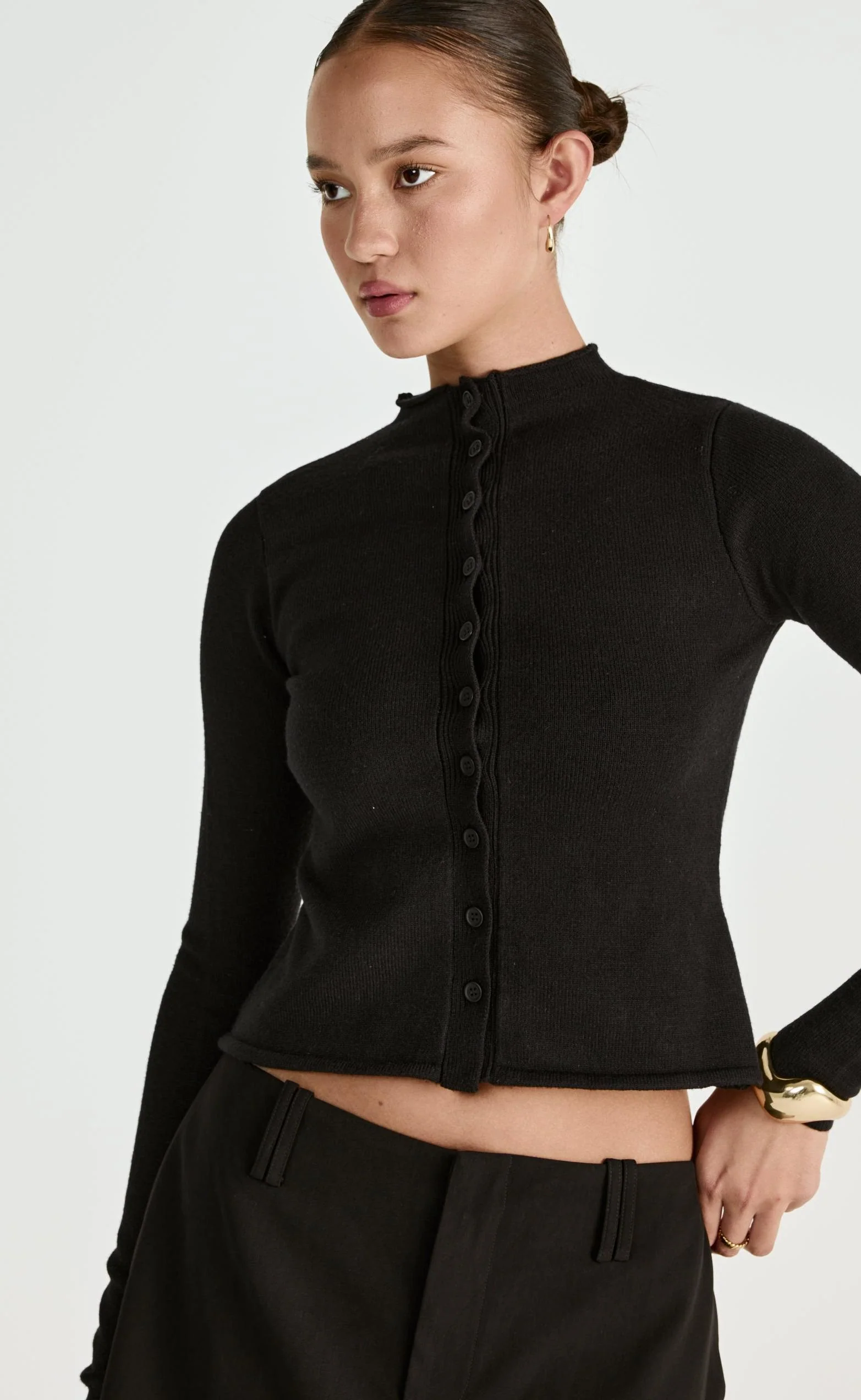 Lettie Mini Skirt (Black) - Image 2