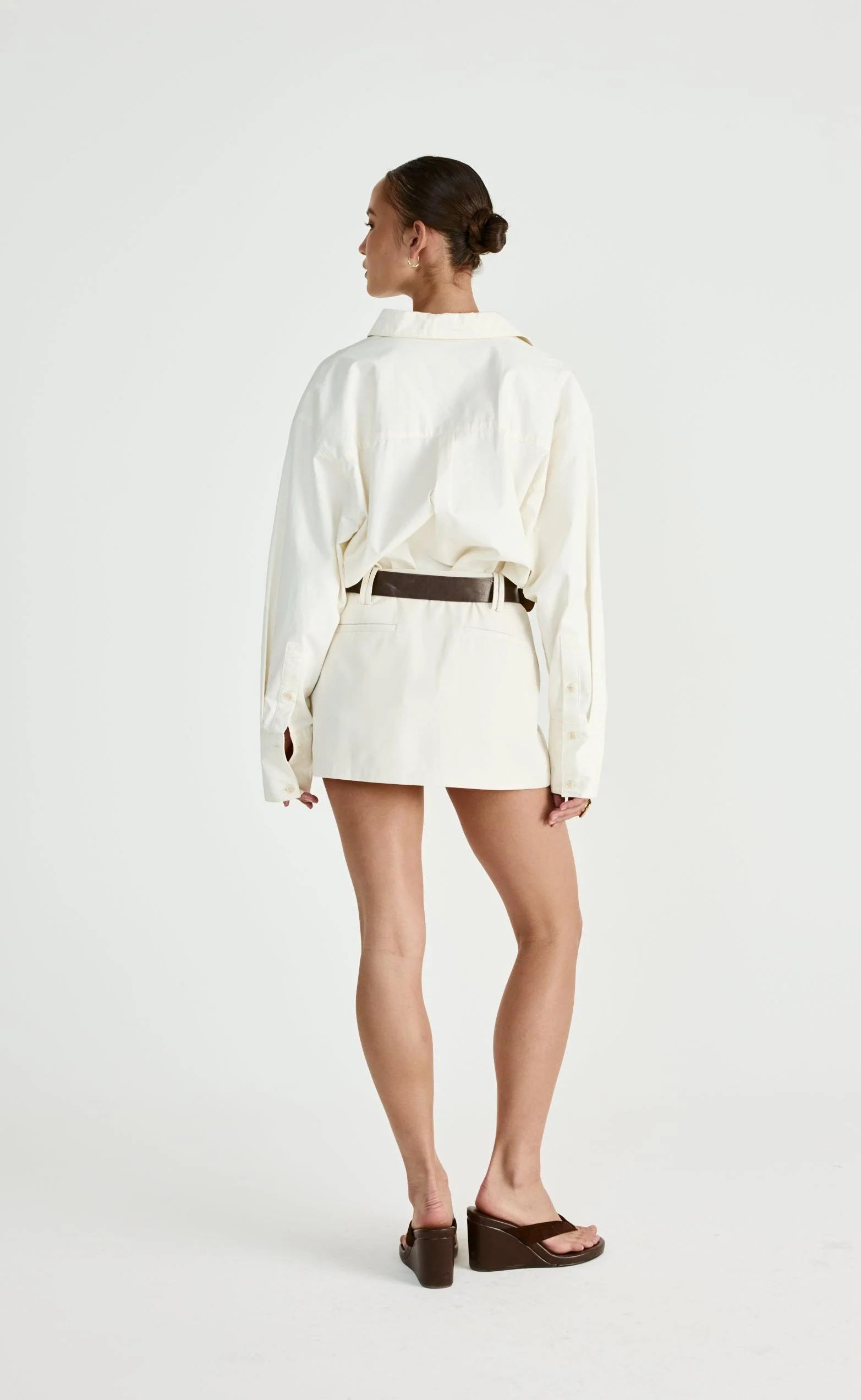 Lettie Mini Skirt (Oat) - Image 5