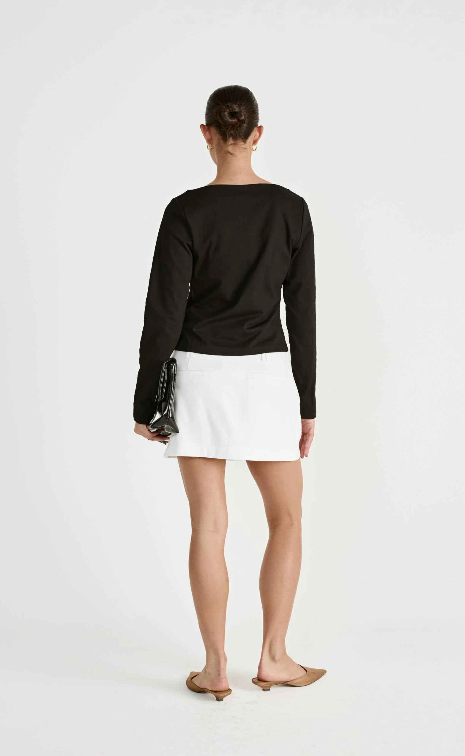 Lettie Mini Skirt (White) - Image 5