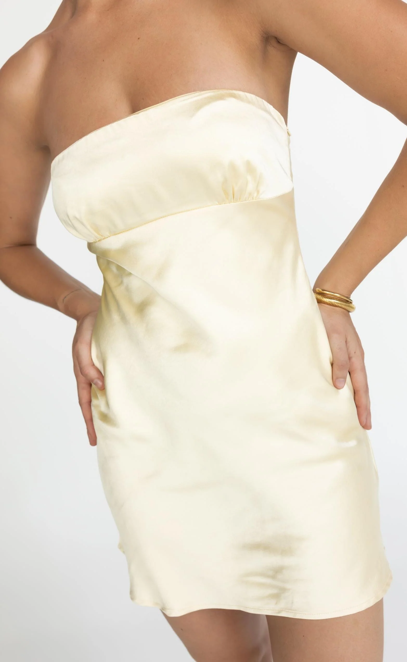 Loren Mini Dress (Lemon) - Image 3