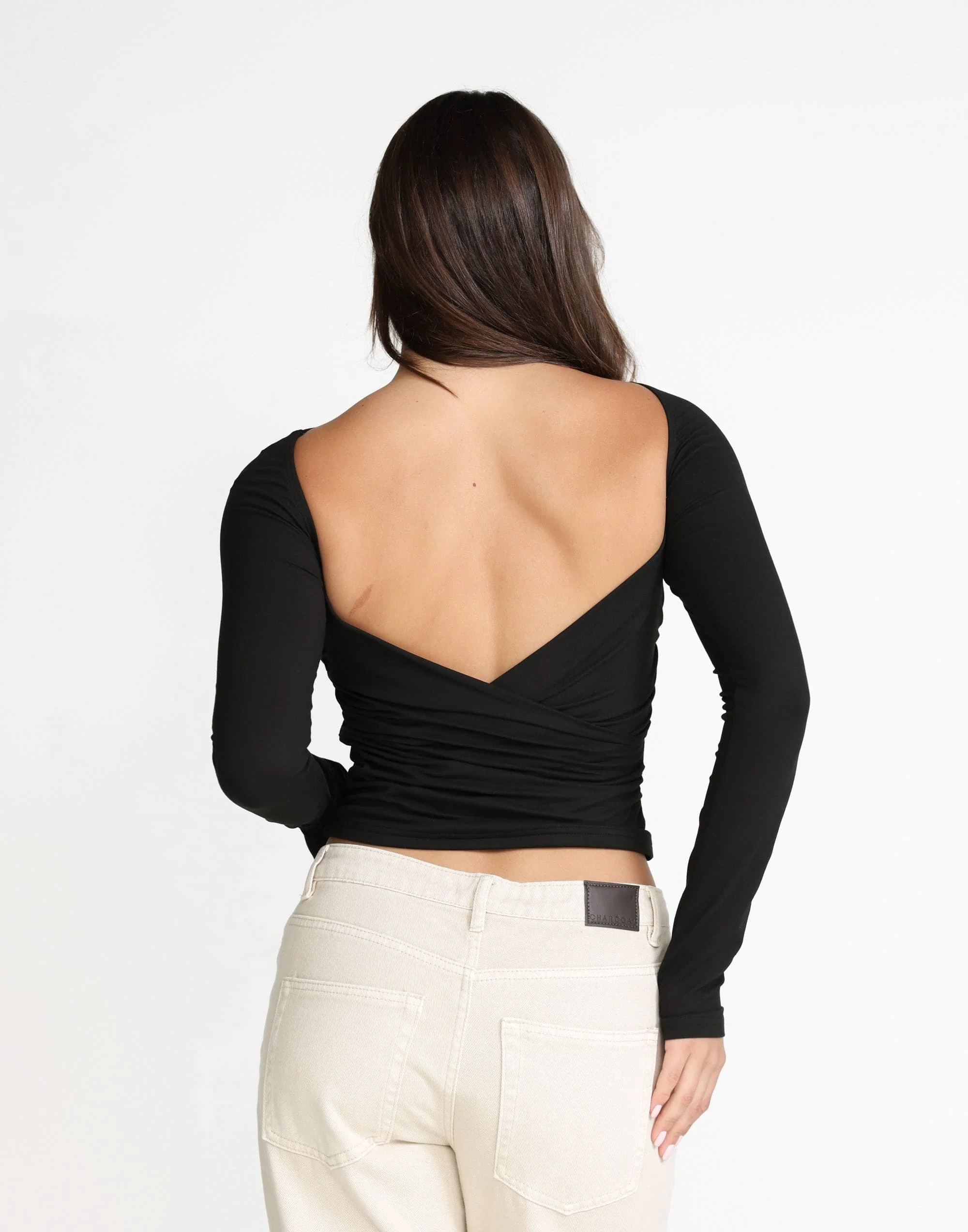 Lowen Long Sleeve Top (Black) - Image 5