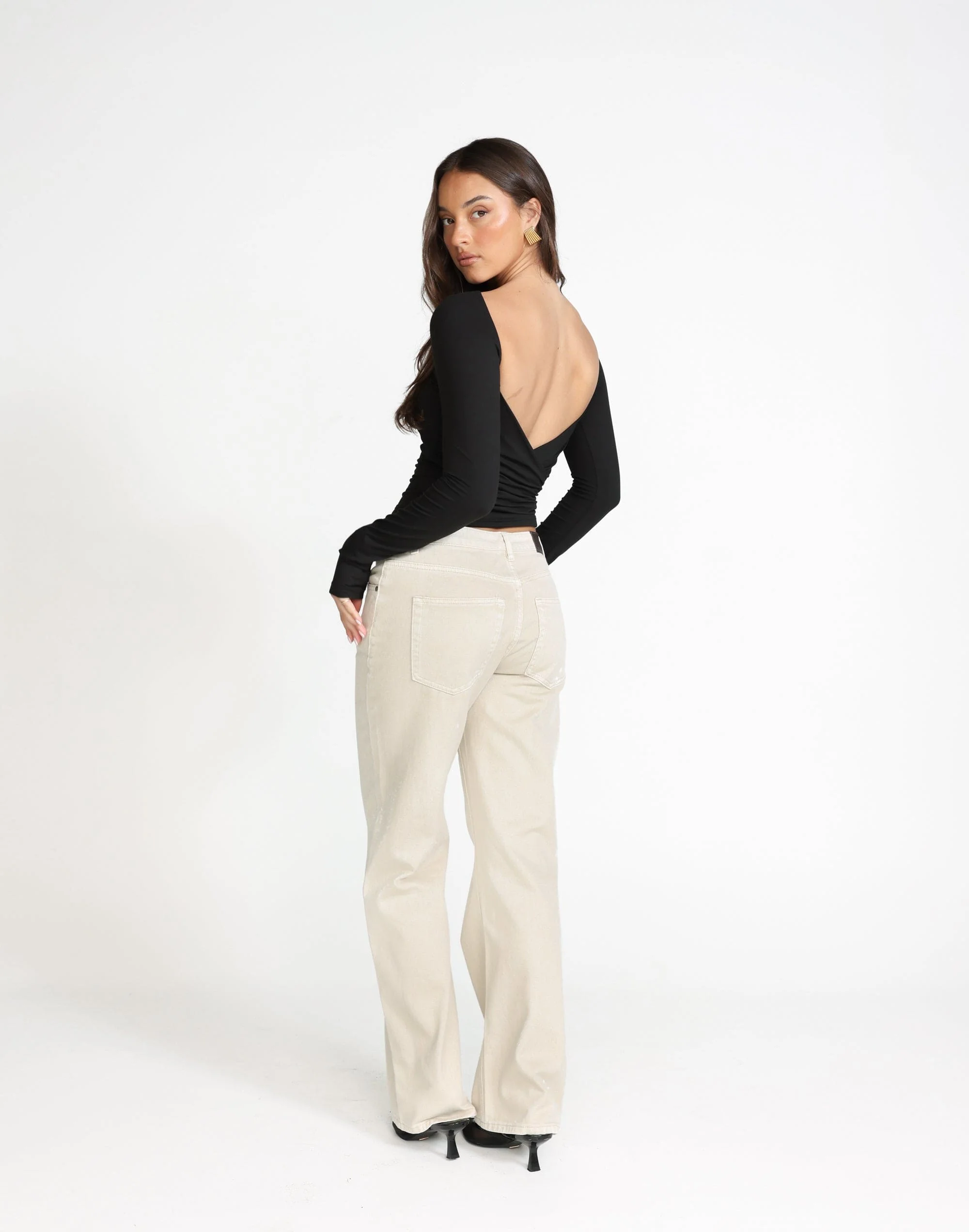 Lowen Long Sleeve Top (Black) - Image 6