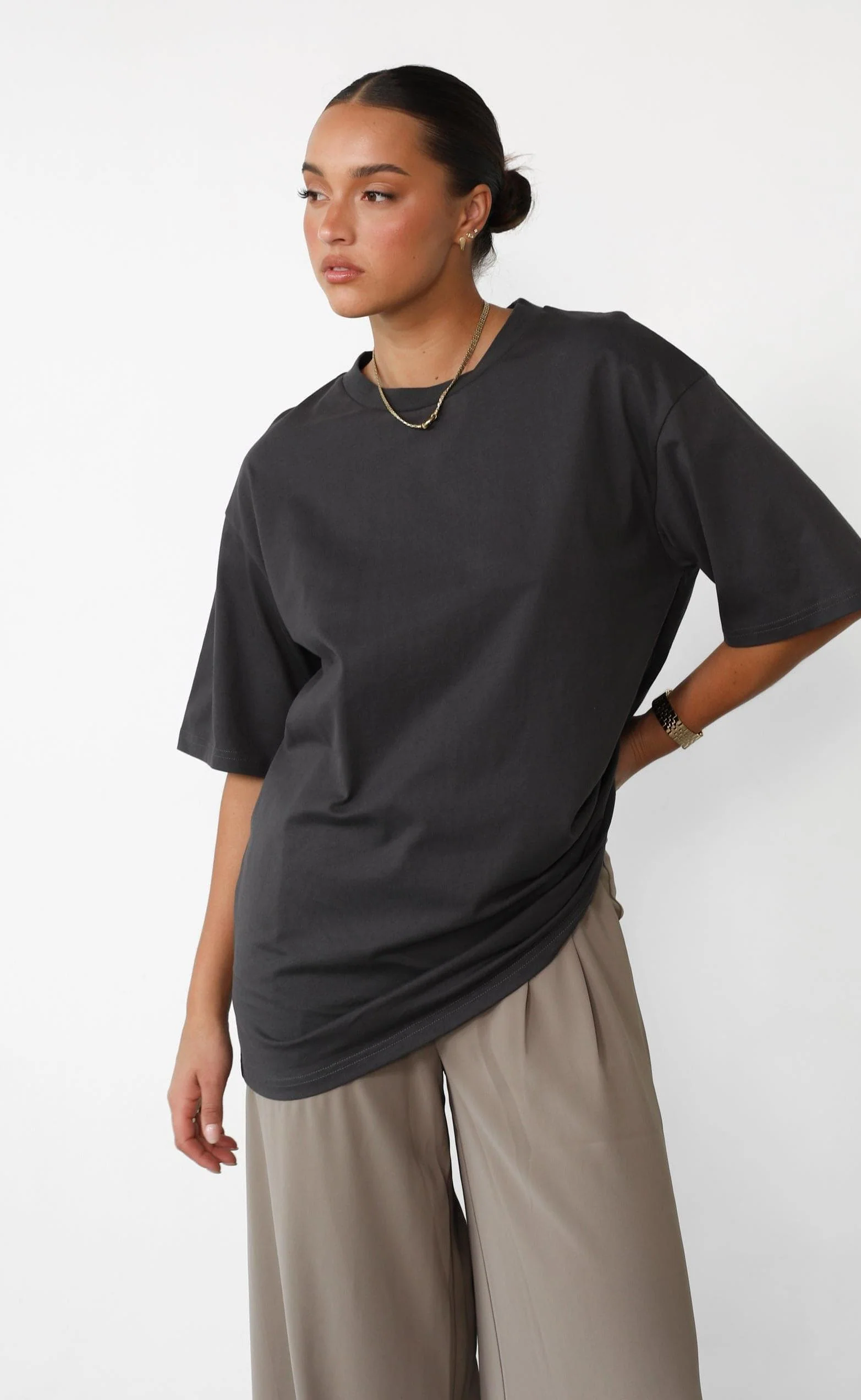 Luca Oversized Tee (Slate) - Image 4