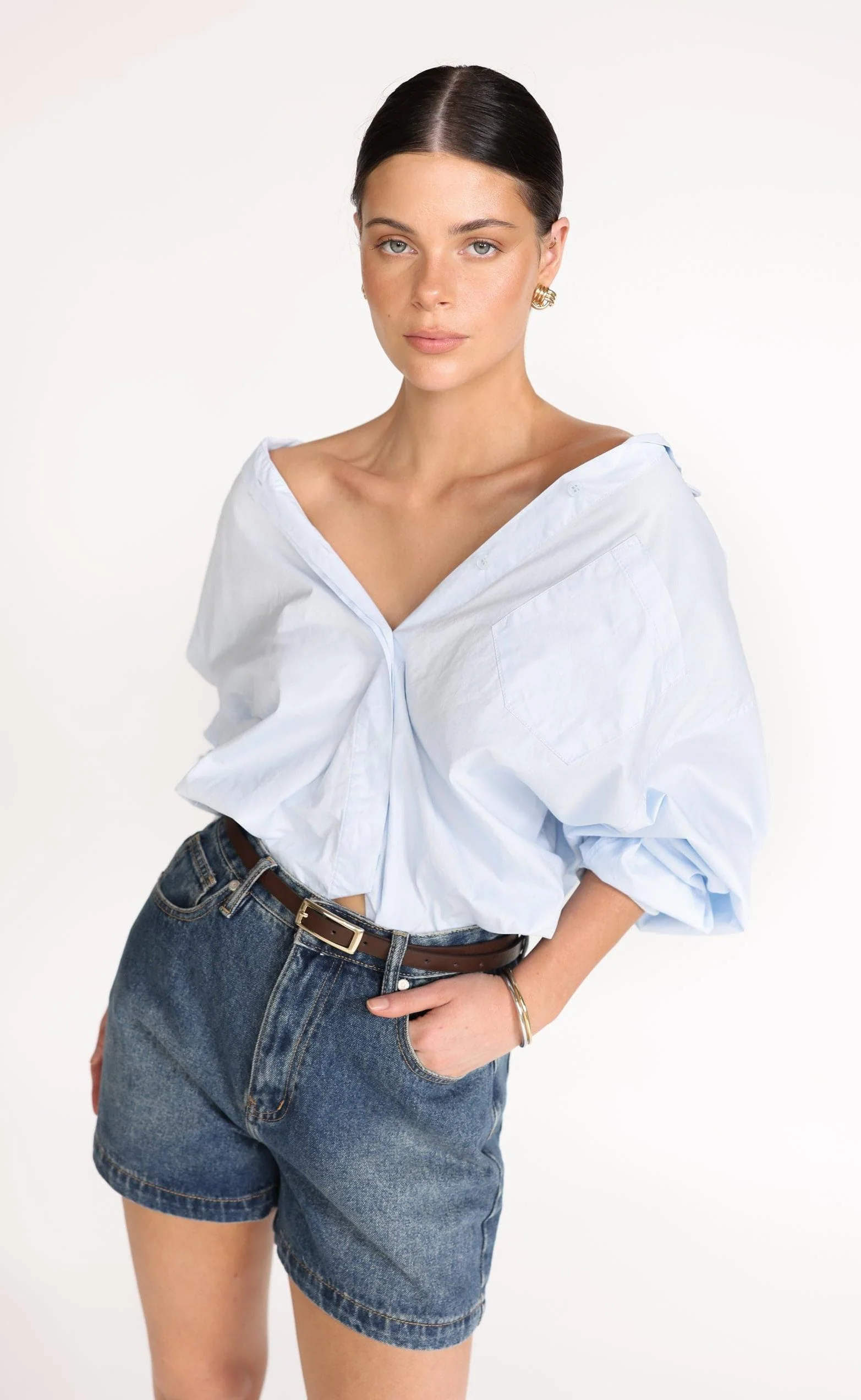 Lucas Denim Shorts (Faded Mid Wash) - Image 6
