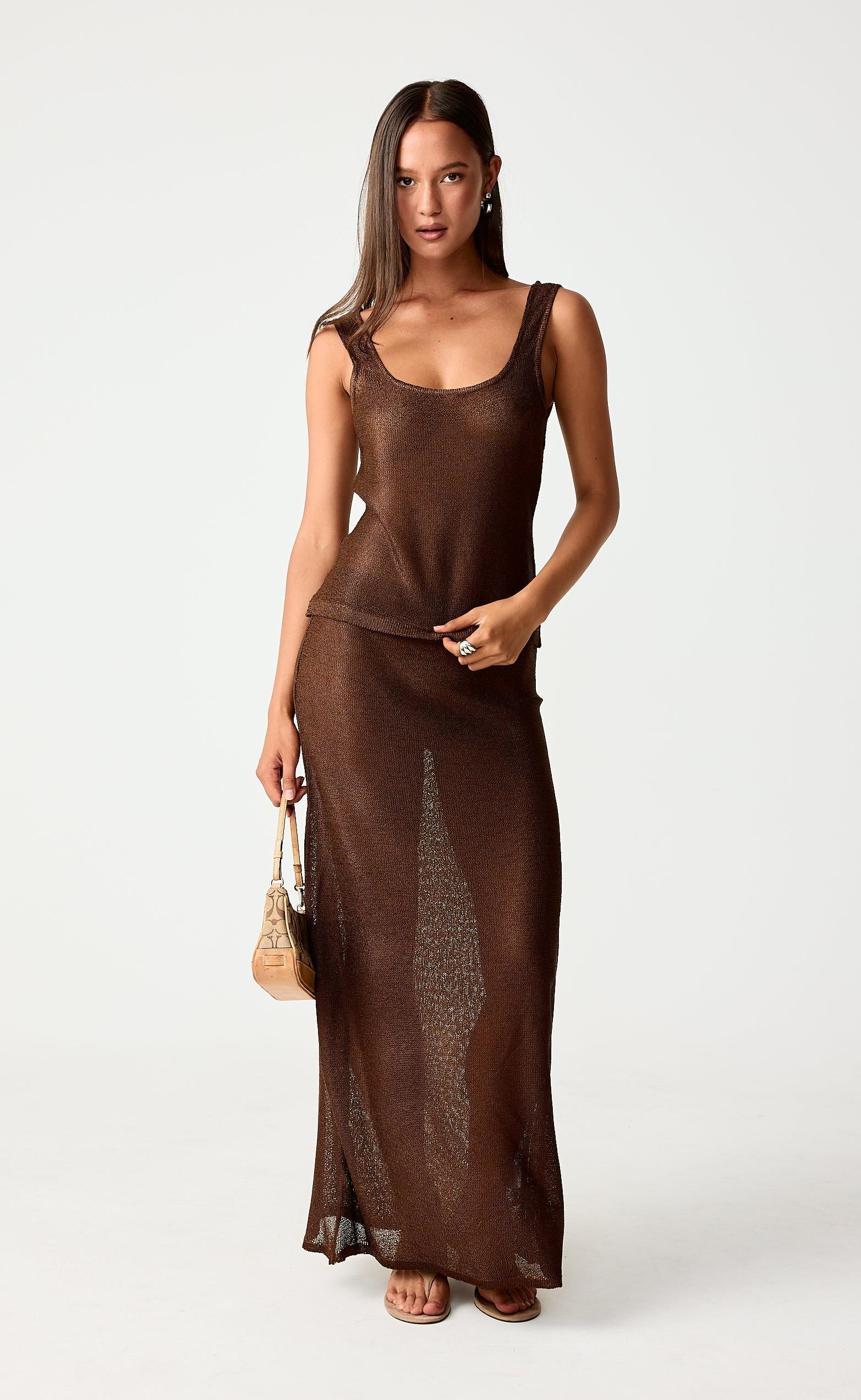 Lulah Maxi Skirt (Chocolate) - Image 3