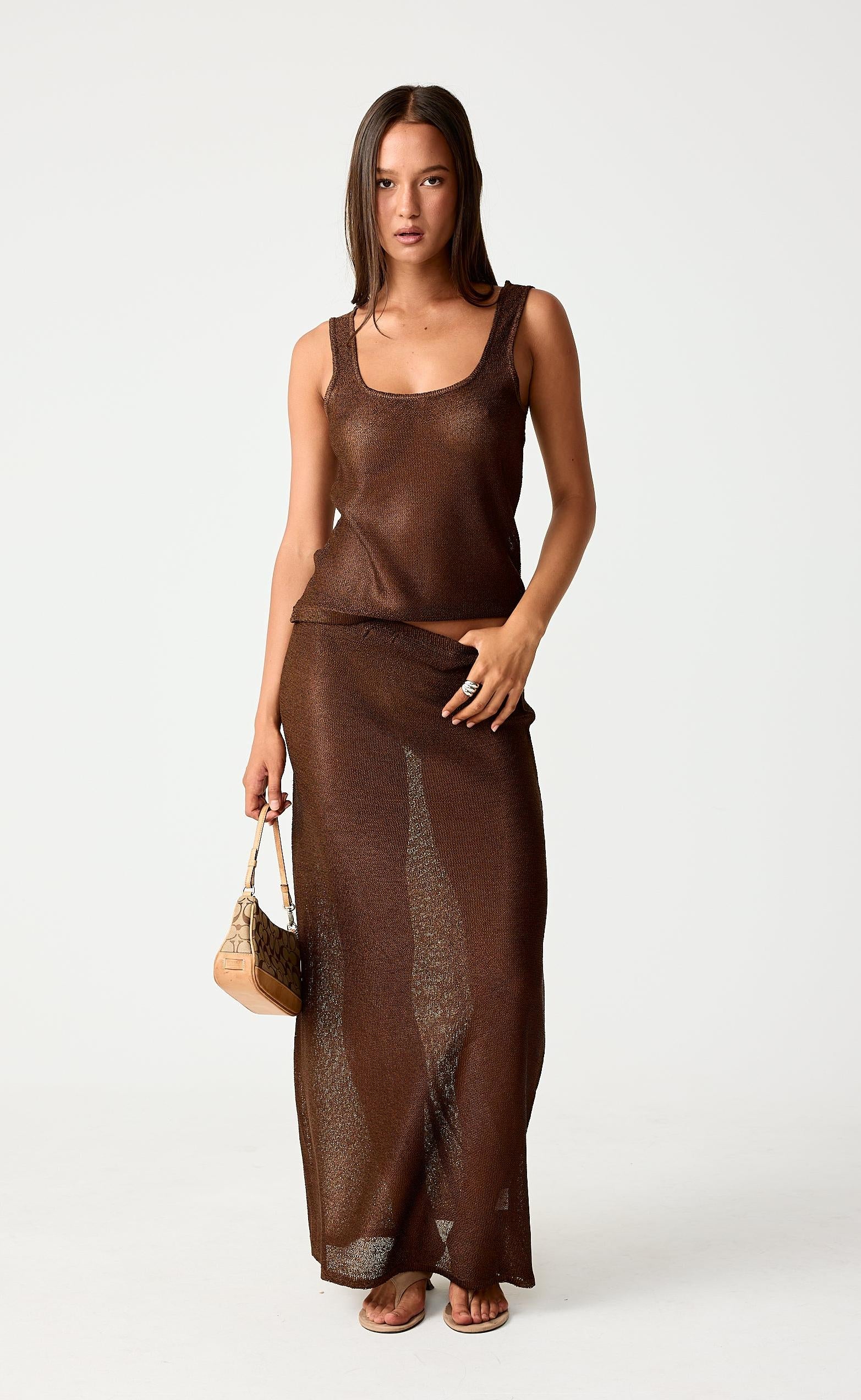 Lulah Maxi Skirt (Chocolate) - Image 4