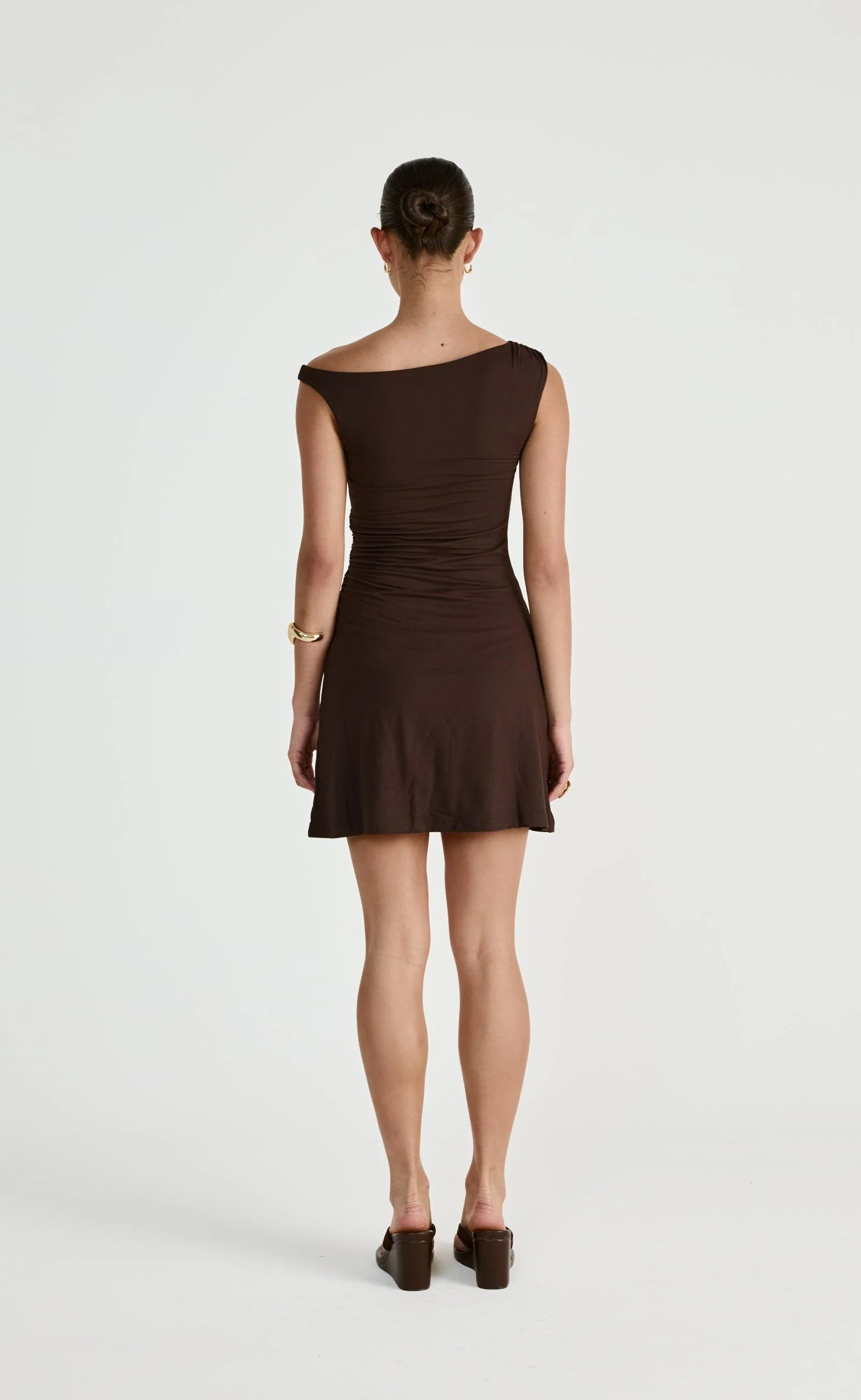 Lundy Mini Dress (Chocolate) - Image 6