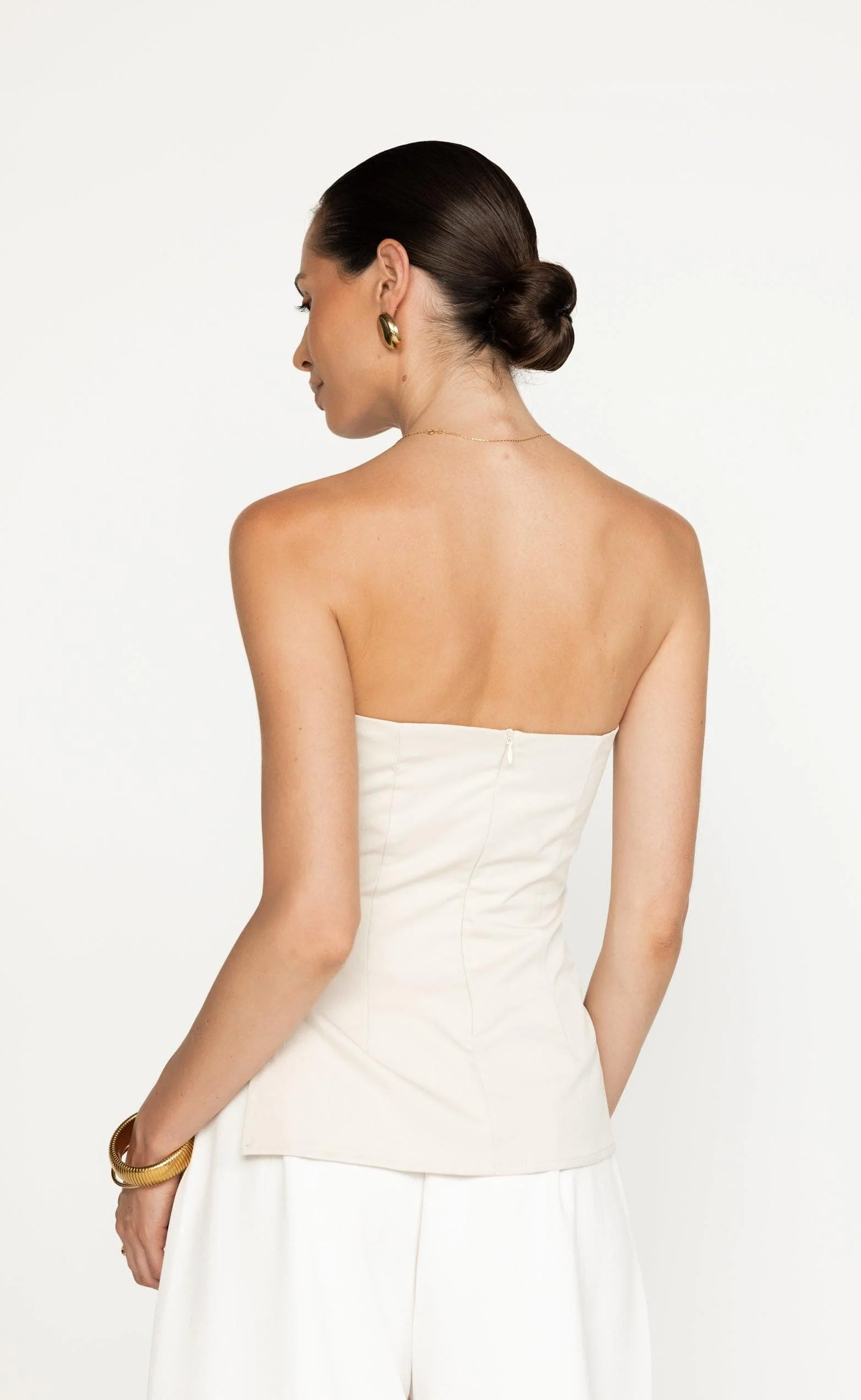 Madelaine Strapless Top (Oat) - Image 8